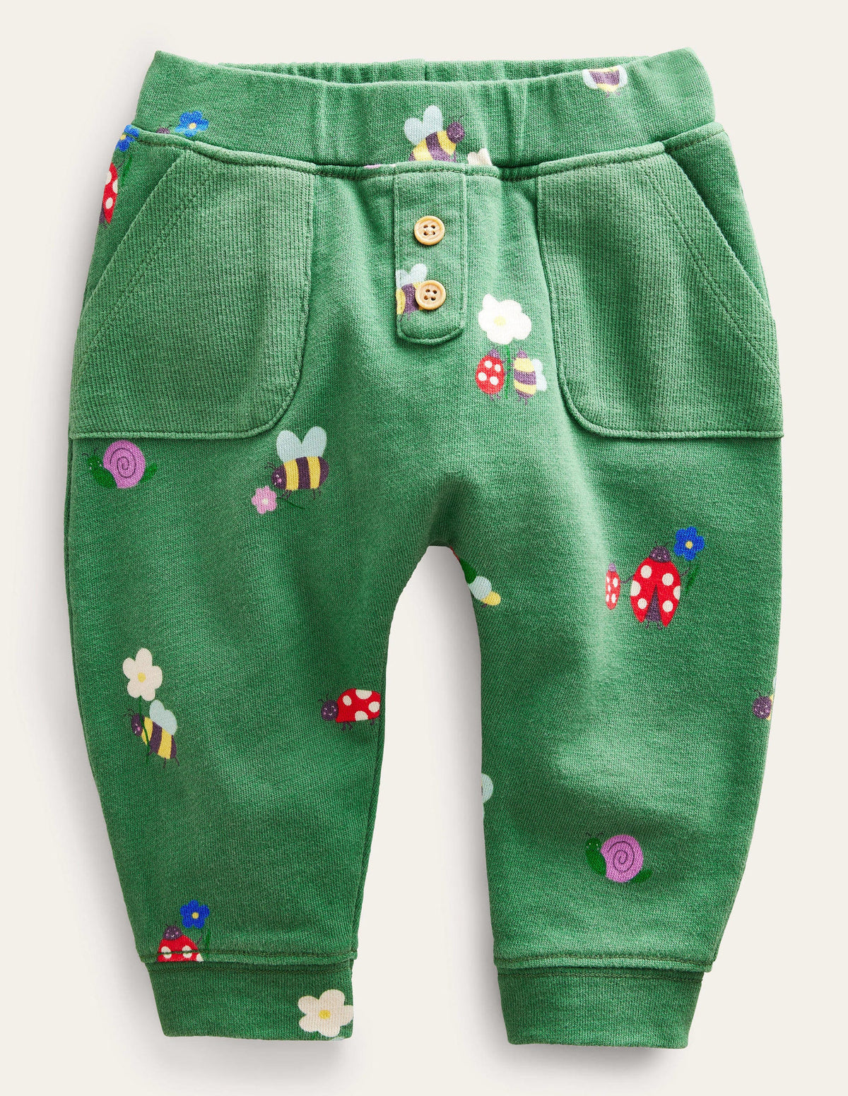 Gemusterte Jerseyhose-Dunkles Grasgrün, Insekten - Image 1