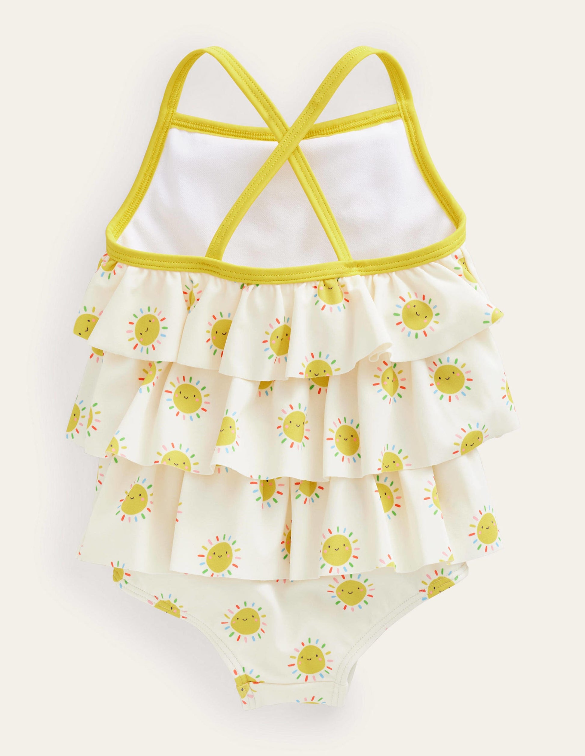 Tiered Frilly Swimsuit-Multi Rainbow Suns-2