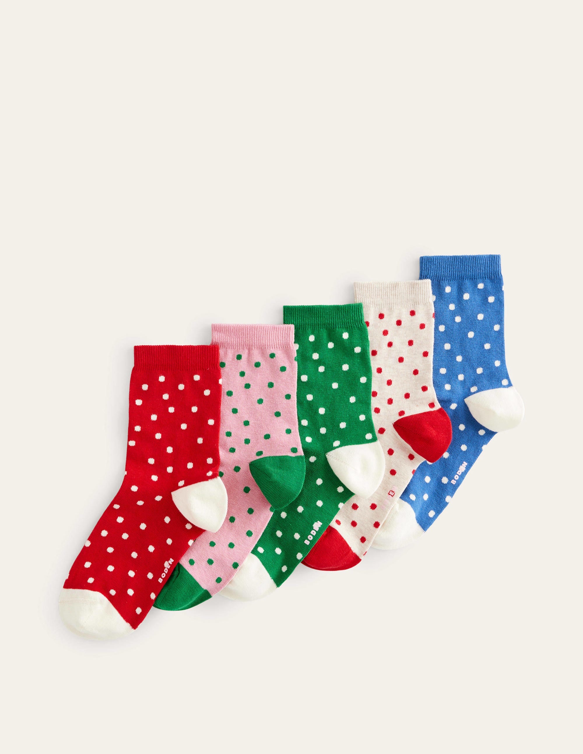 5 paires de socquettes-Pois - Image 1