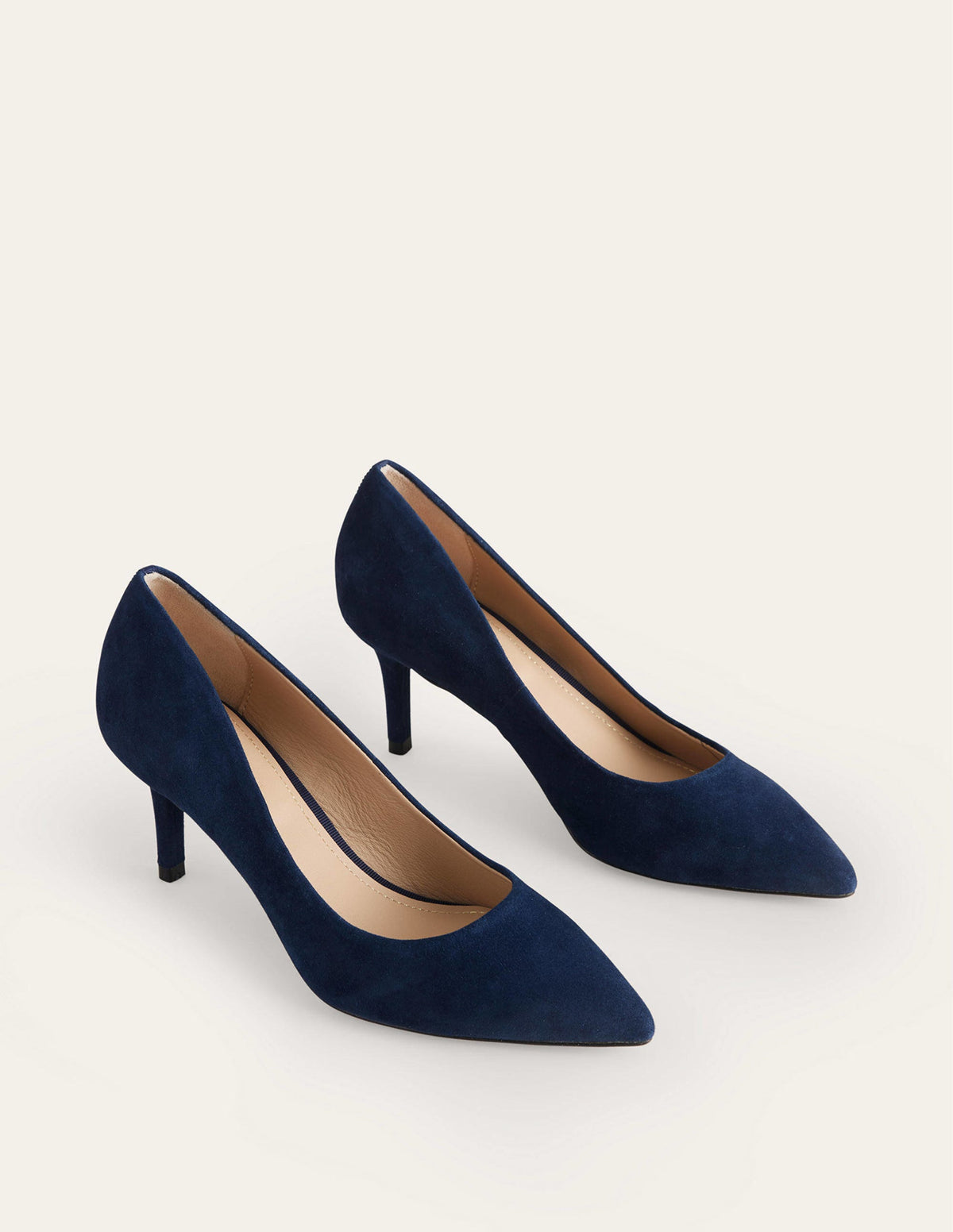Klassische Pumps aus Veloursleder-Marineblau-2