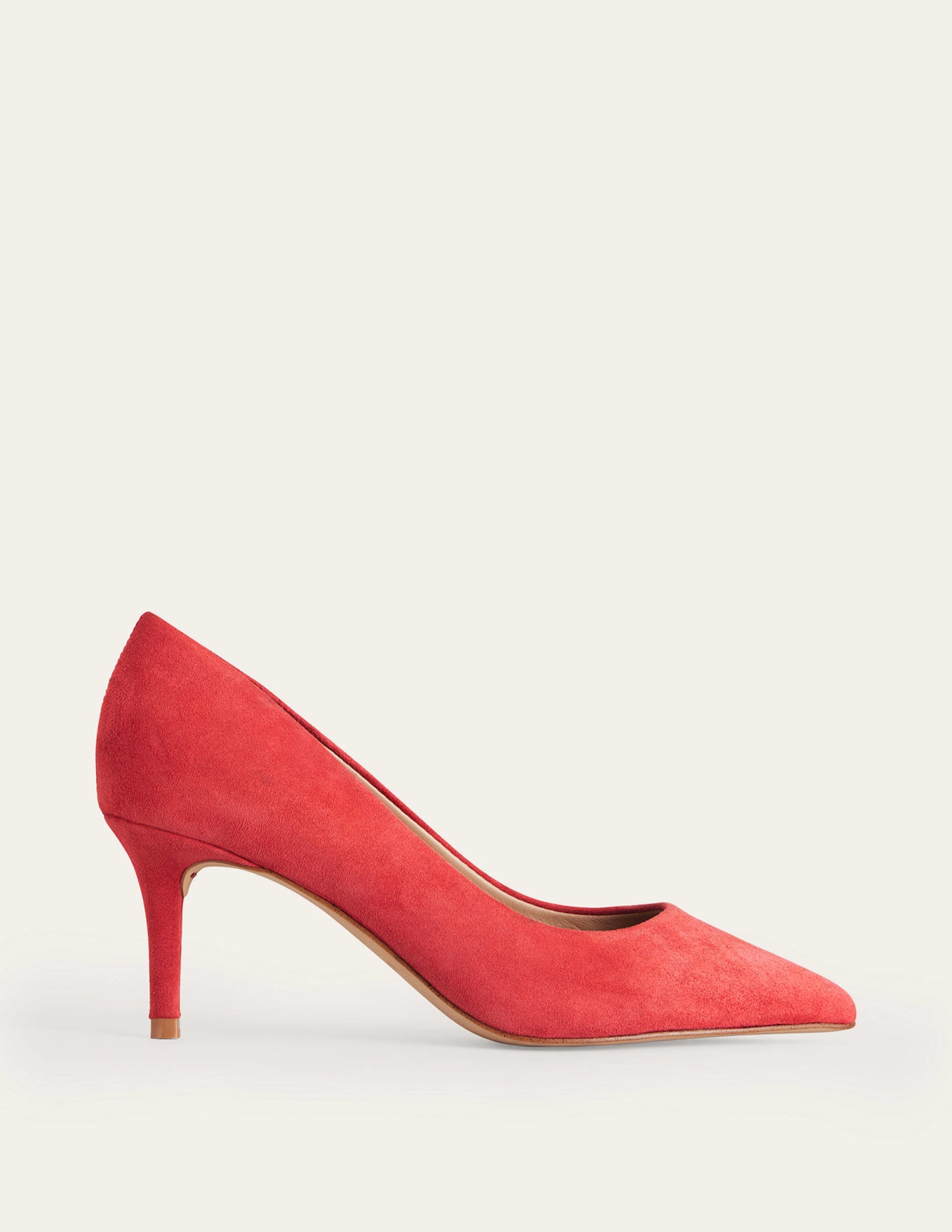 Klassische Pumps aus Veloursleder-Pepperoni Rotes Veloursleder - Image 2