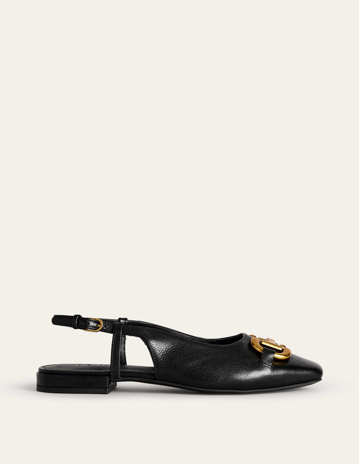 Iris Ballerinas mit Fersenriemen und Trensendetail-Schwarzes Leder - Image 2