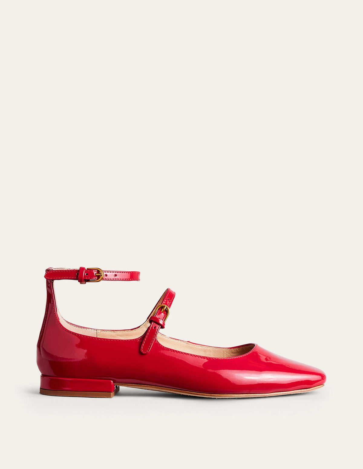 Mary-Jane-Schuhe mit doppeltem Riemen-Pepperoni Lack - Image 2