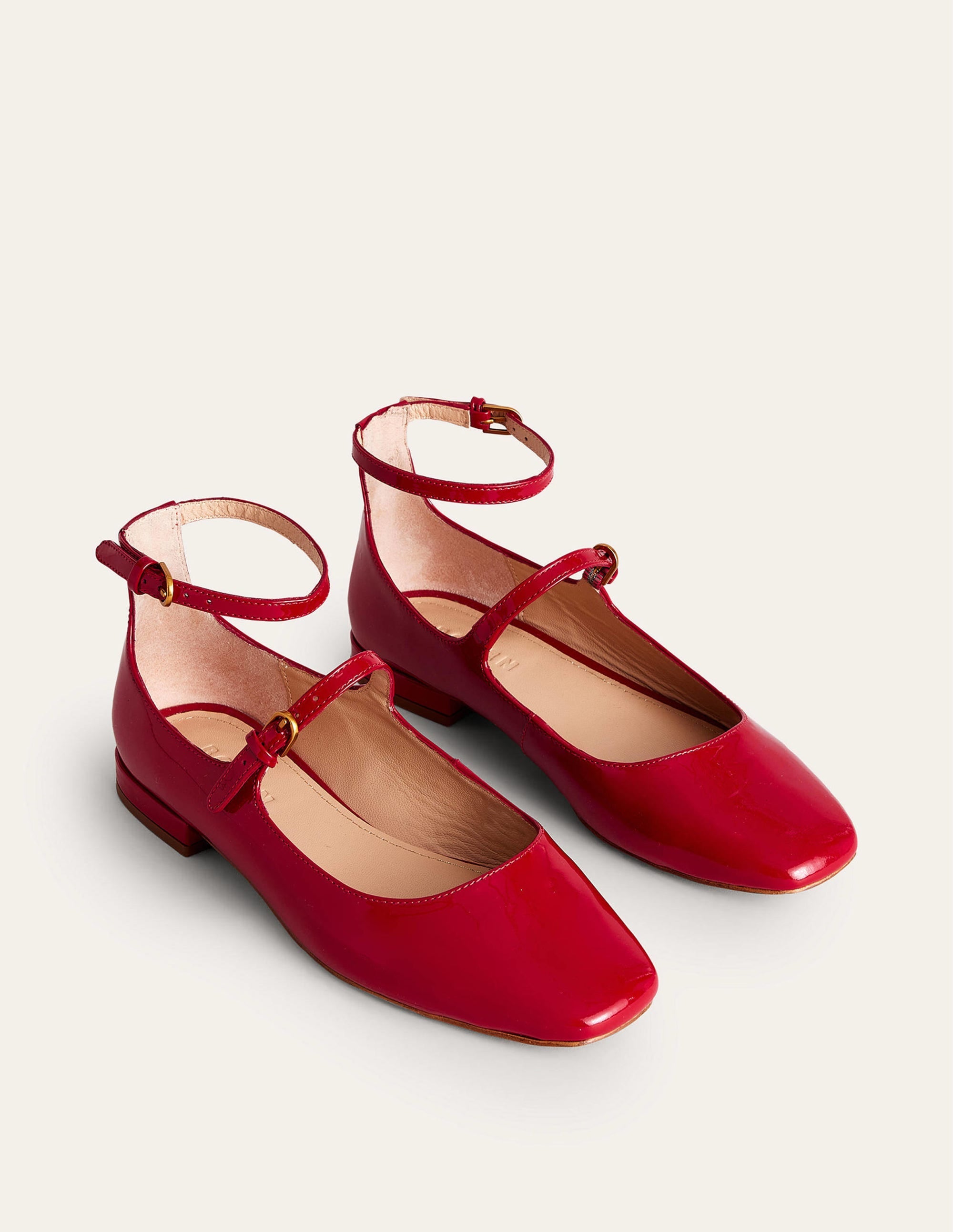Mary-Jane-Schuhe mit doppeltem Riemen-Pepperoni Lack - Image 3