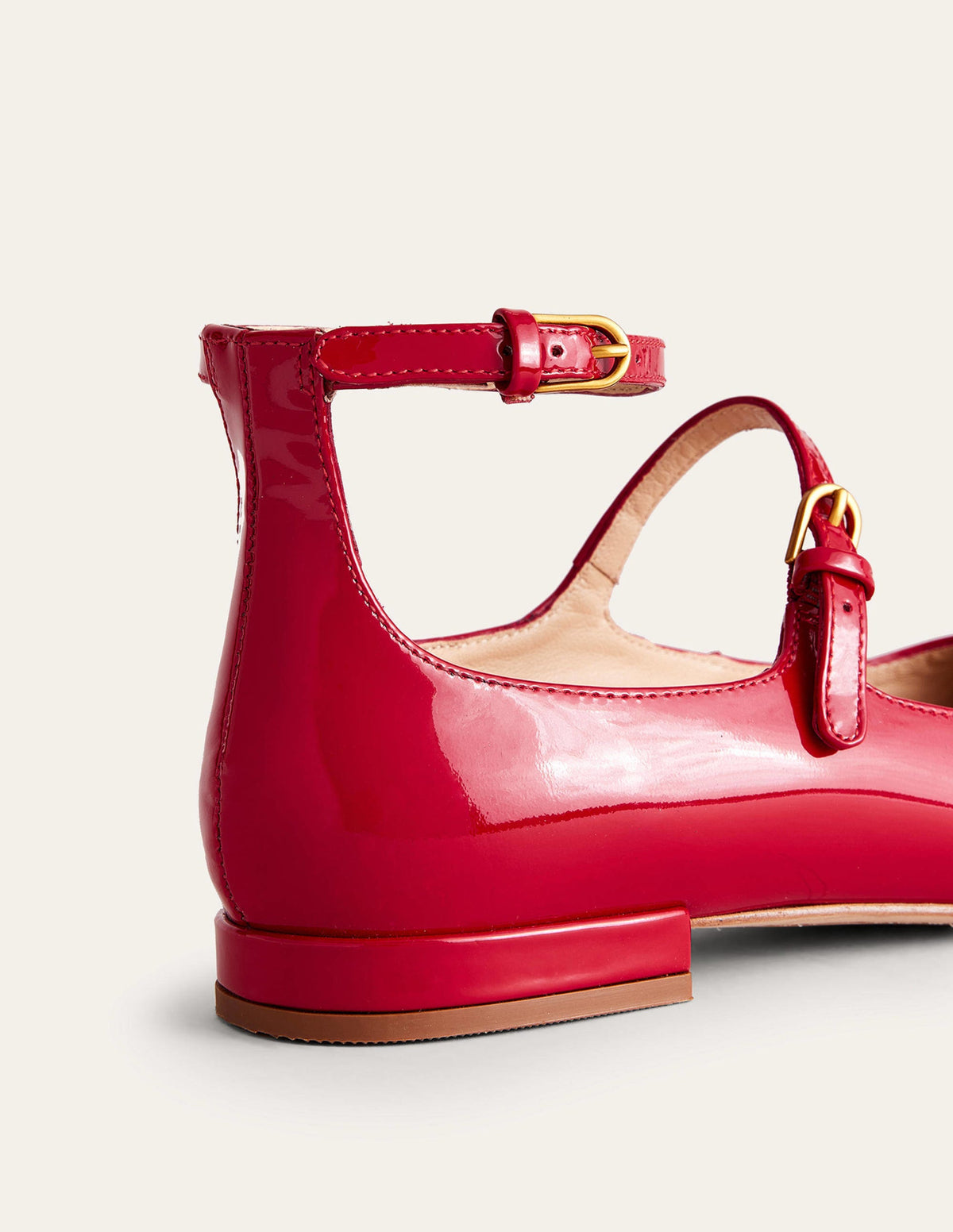 Mary-Jane-Schuhe mit doppeltem Riemen-Pepperoni Lack - Image 4