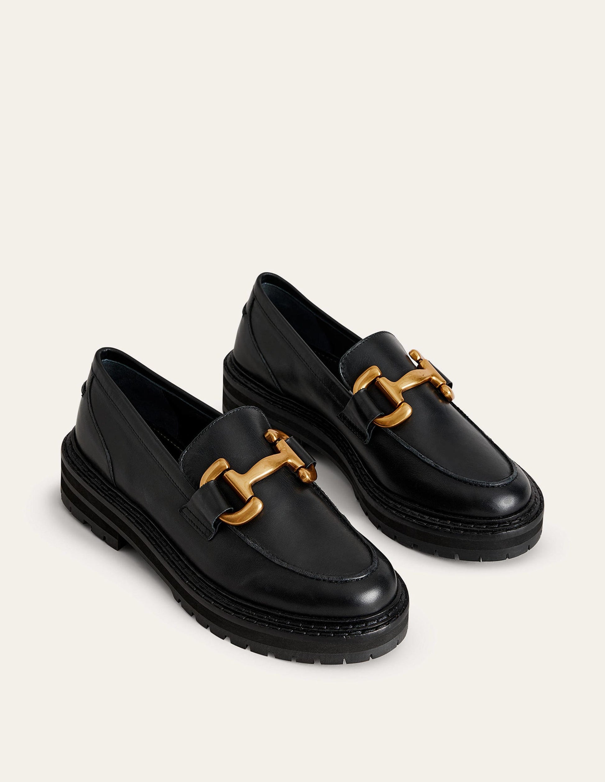 Mocassins Iris semelle épaisse à mors décoratif-Cuir box noir-4