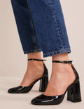 Pumps aus Lackleder-Schwarz Lack