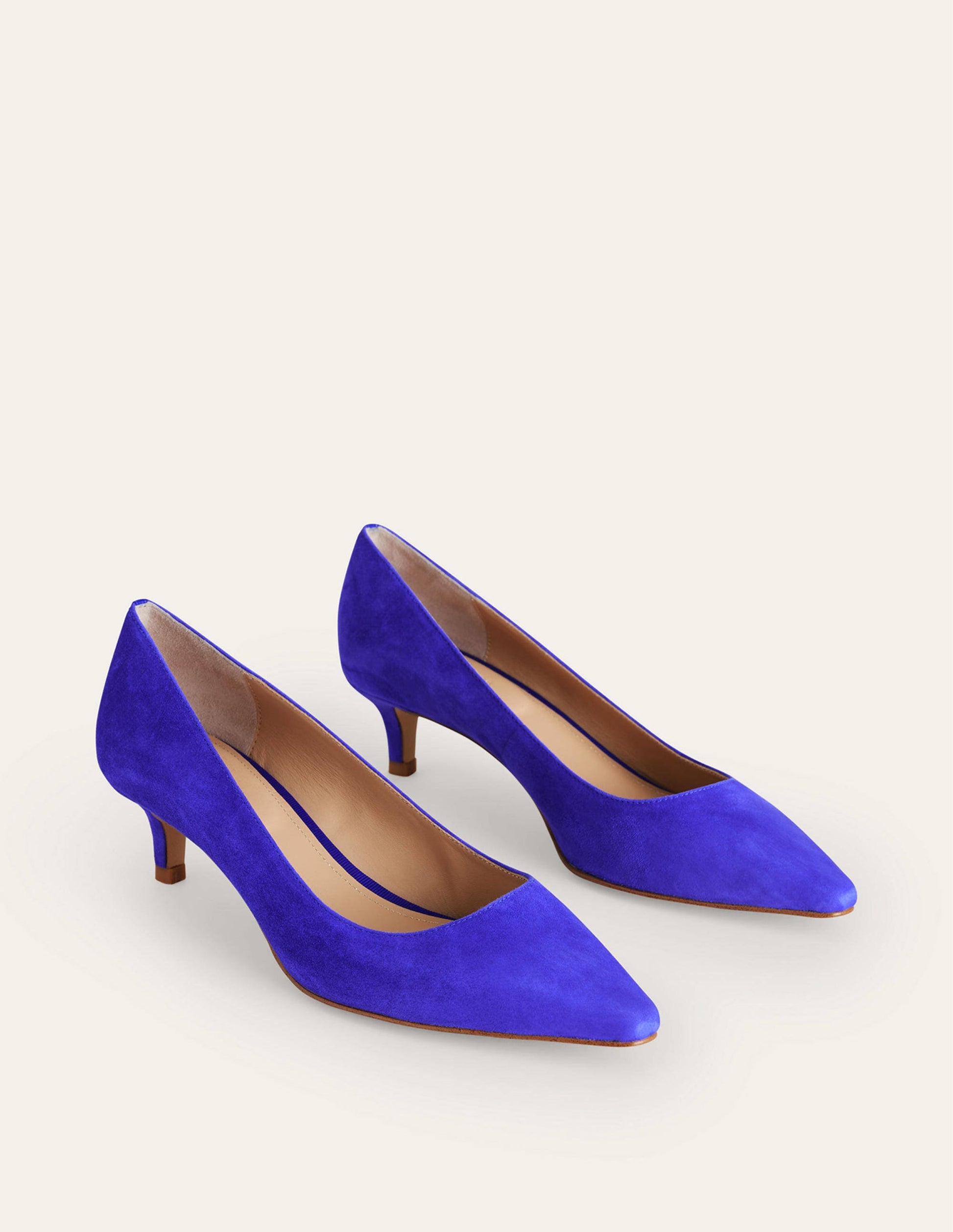 Lara Pumps mit niedrigem Absatz-Lapisblau Veloursleder-3