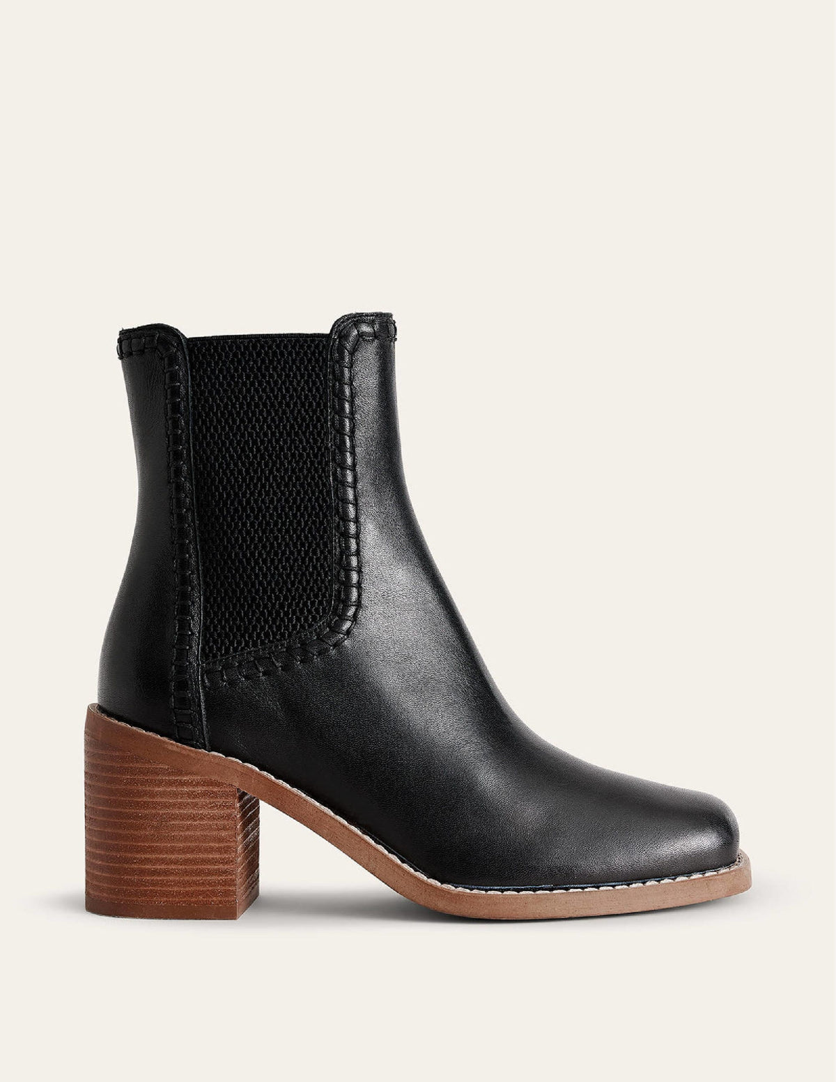 Bottines Chelsea à talons carrés-Noir - Image 2