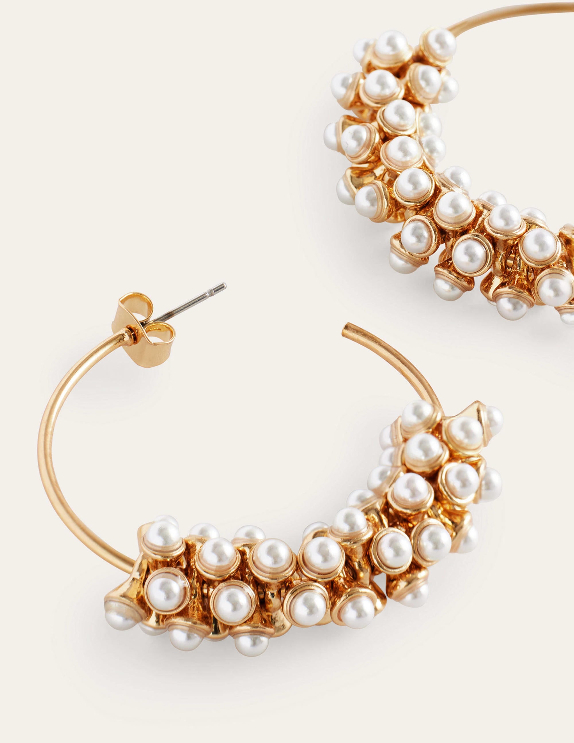 Cluster Creolen mit Perlen-Gold - Image 3