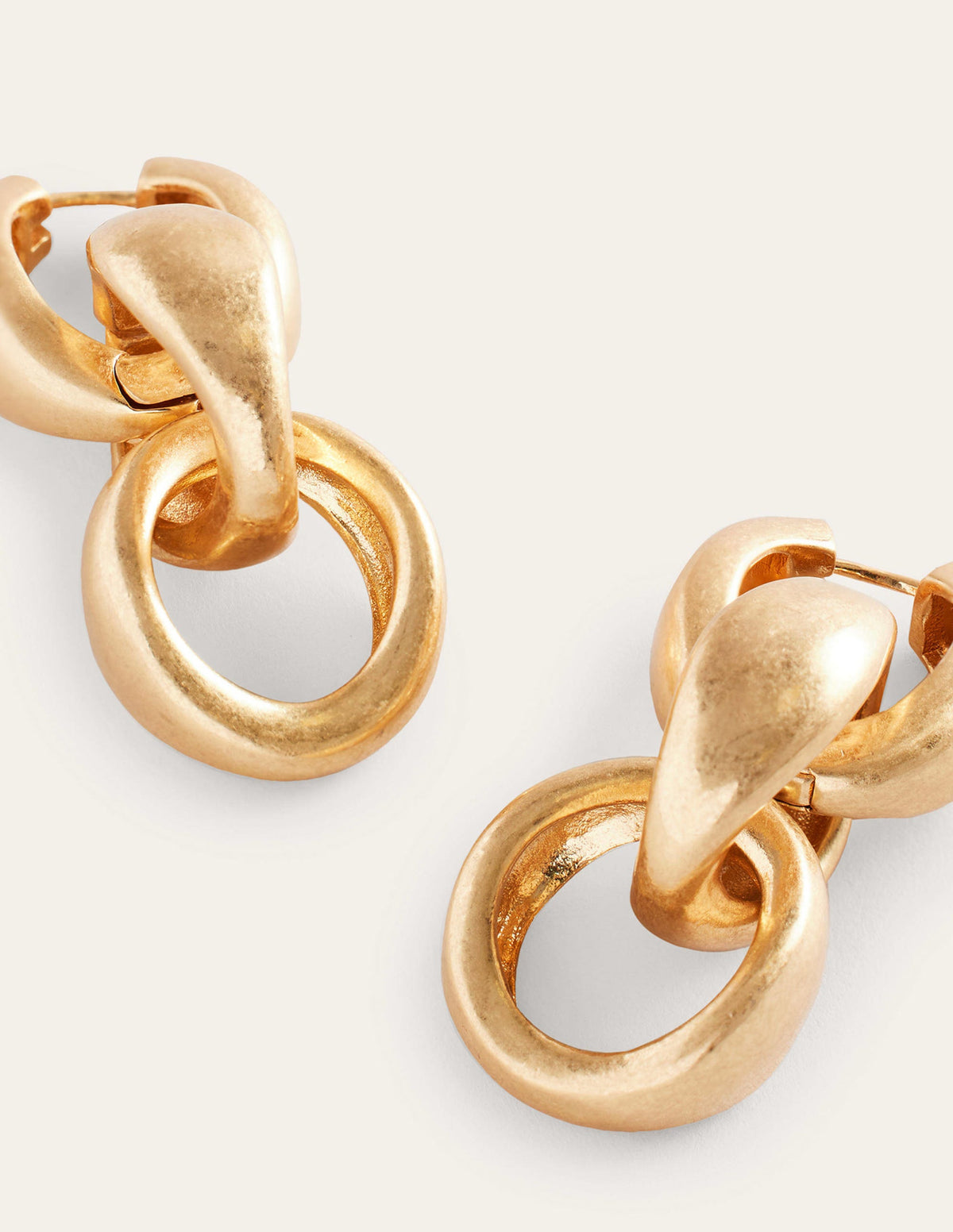 Ohrringe mit breiten Kettengliedern-Gold - Image 3