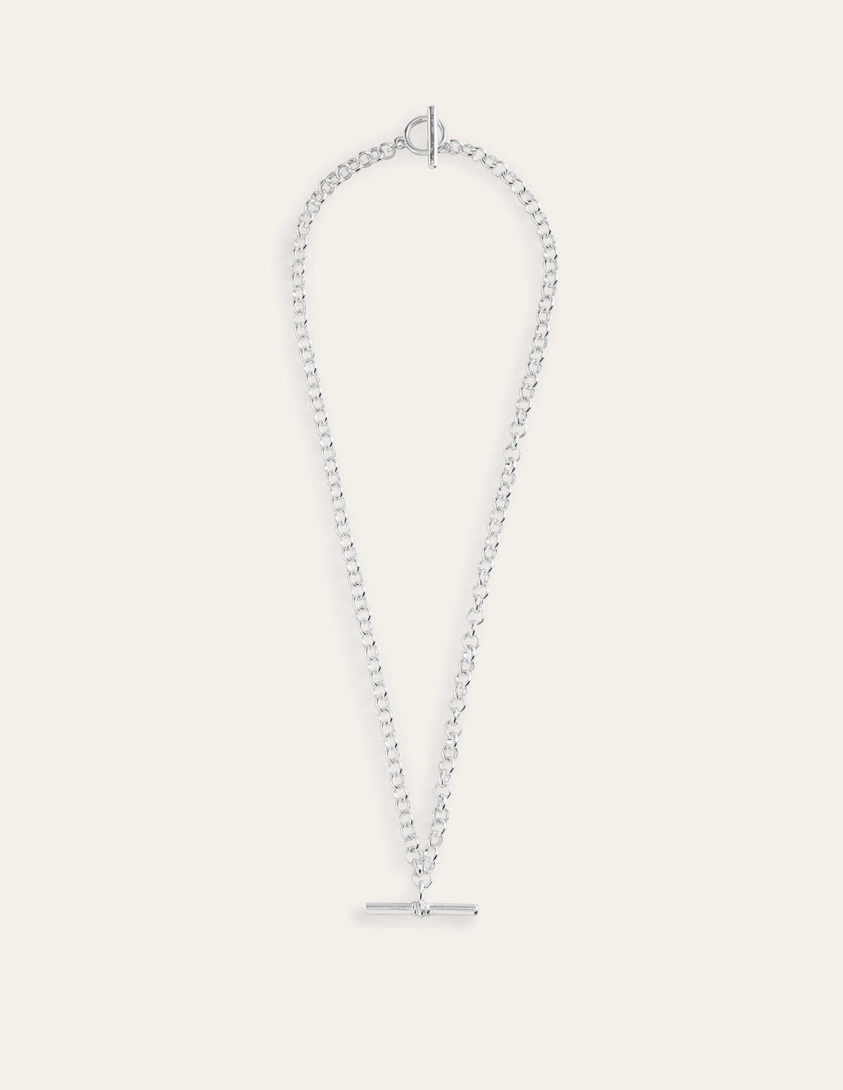 Collier chaîne à barre en T-Argenté - Image 2