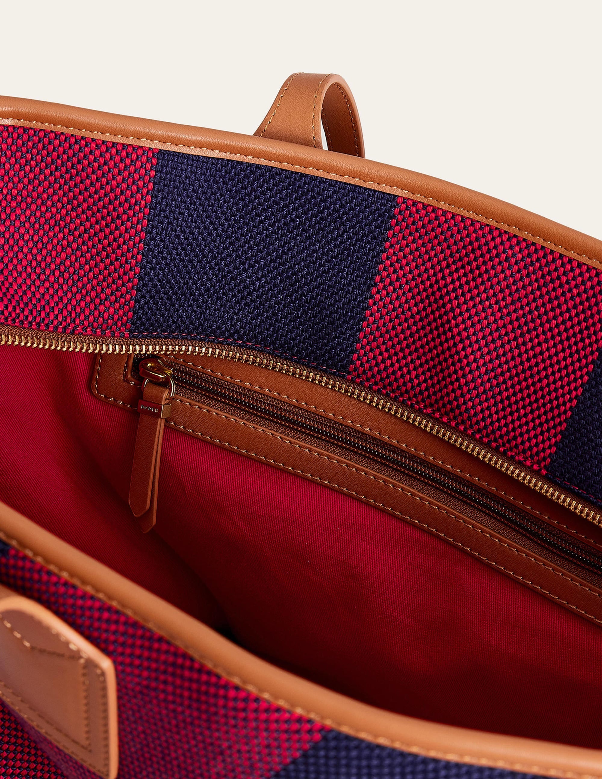 Trapez-Tasche-Rot Marineblau Streifen - Image 5