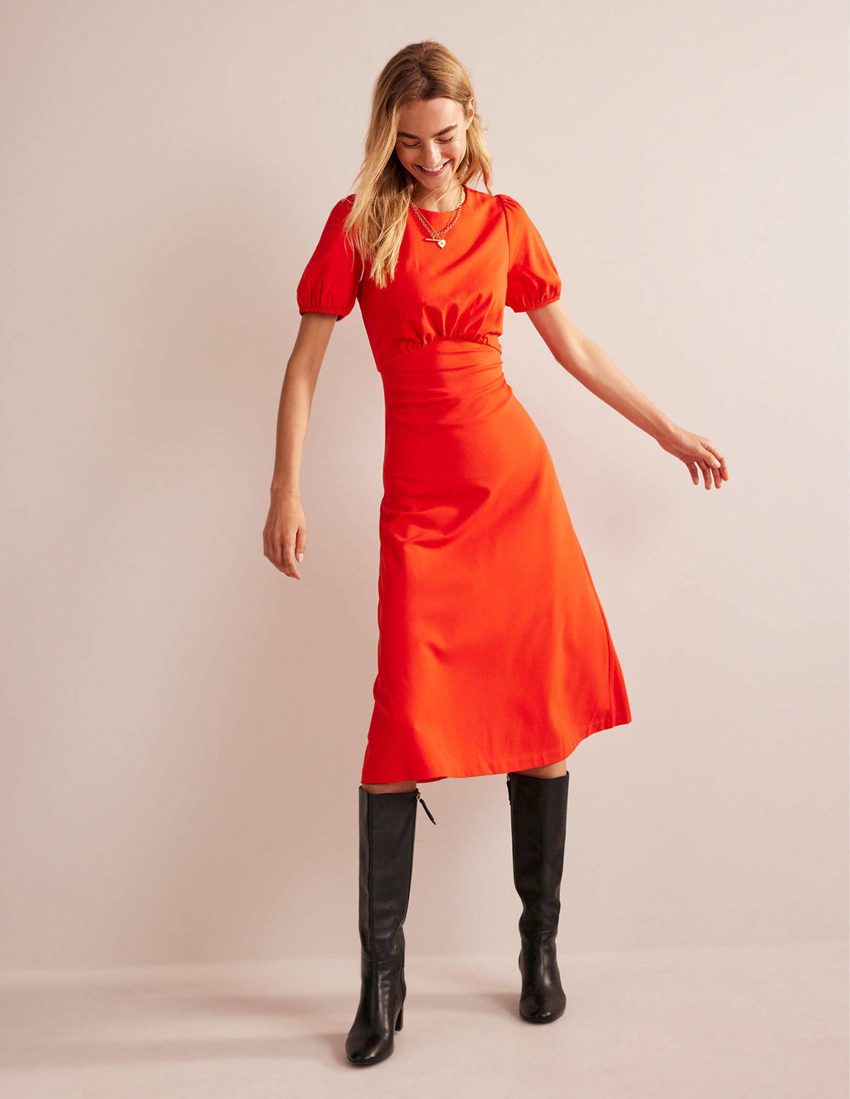 Nancy Jersey-Midikleid-Fiesta-Orange - Image 1