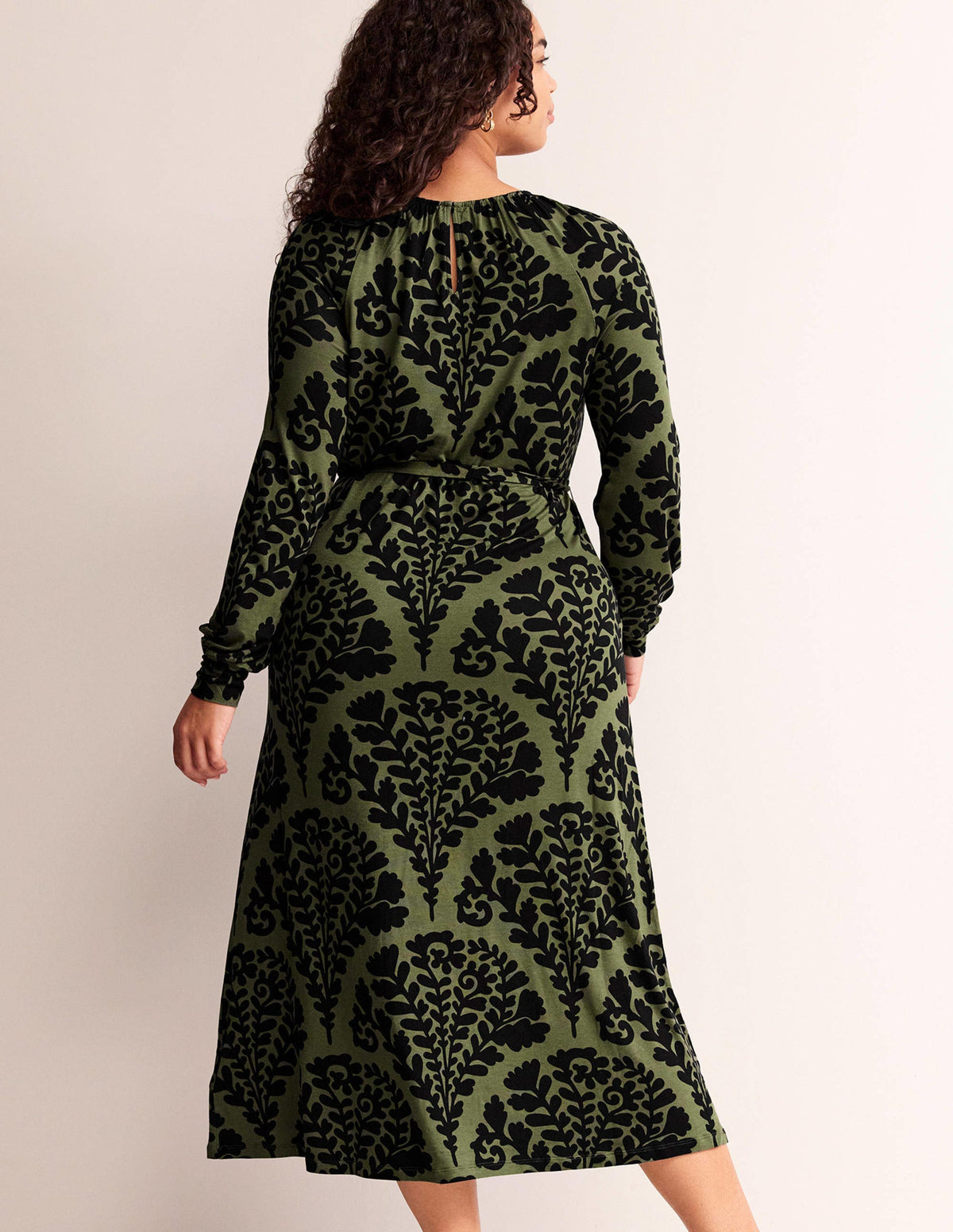 Robe longue à imprimé placé-Épicéa, motif Blossomy - Image 6