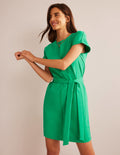 Robe T-shirt Tara en jersey-Vert prairie