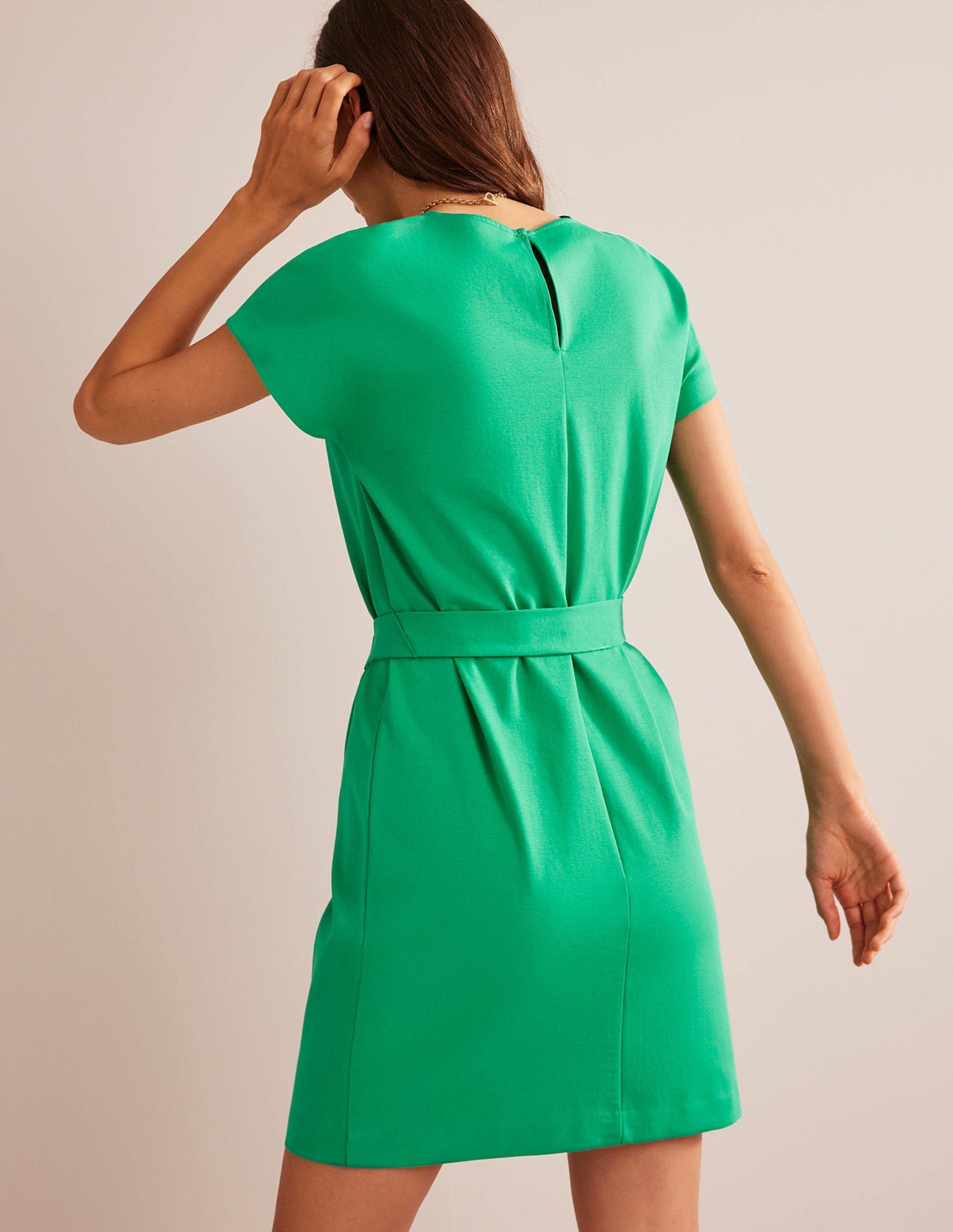 Robe T-shirt Tara en jersey-Vert prairie-3