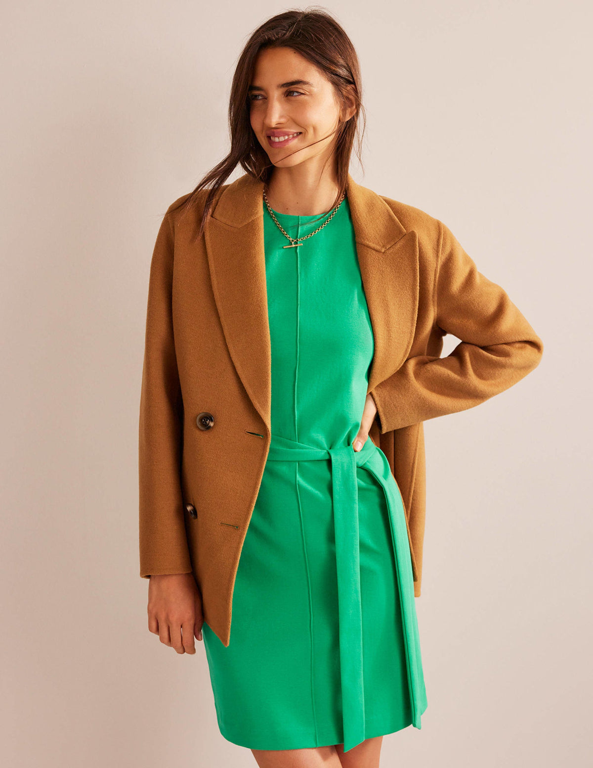 Robe T-shirt Tara en jersey-Vert prairie-6