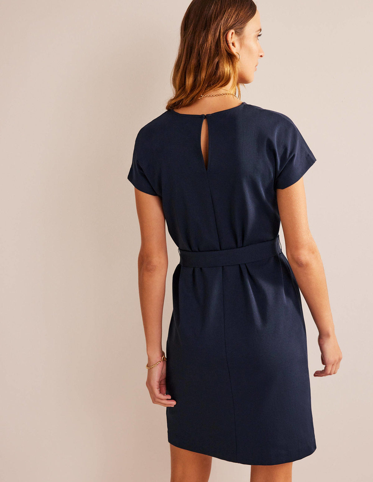 Tara T-Shirt-Kleid aus Jersey-Marineblau-3