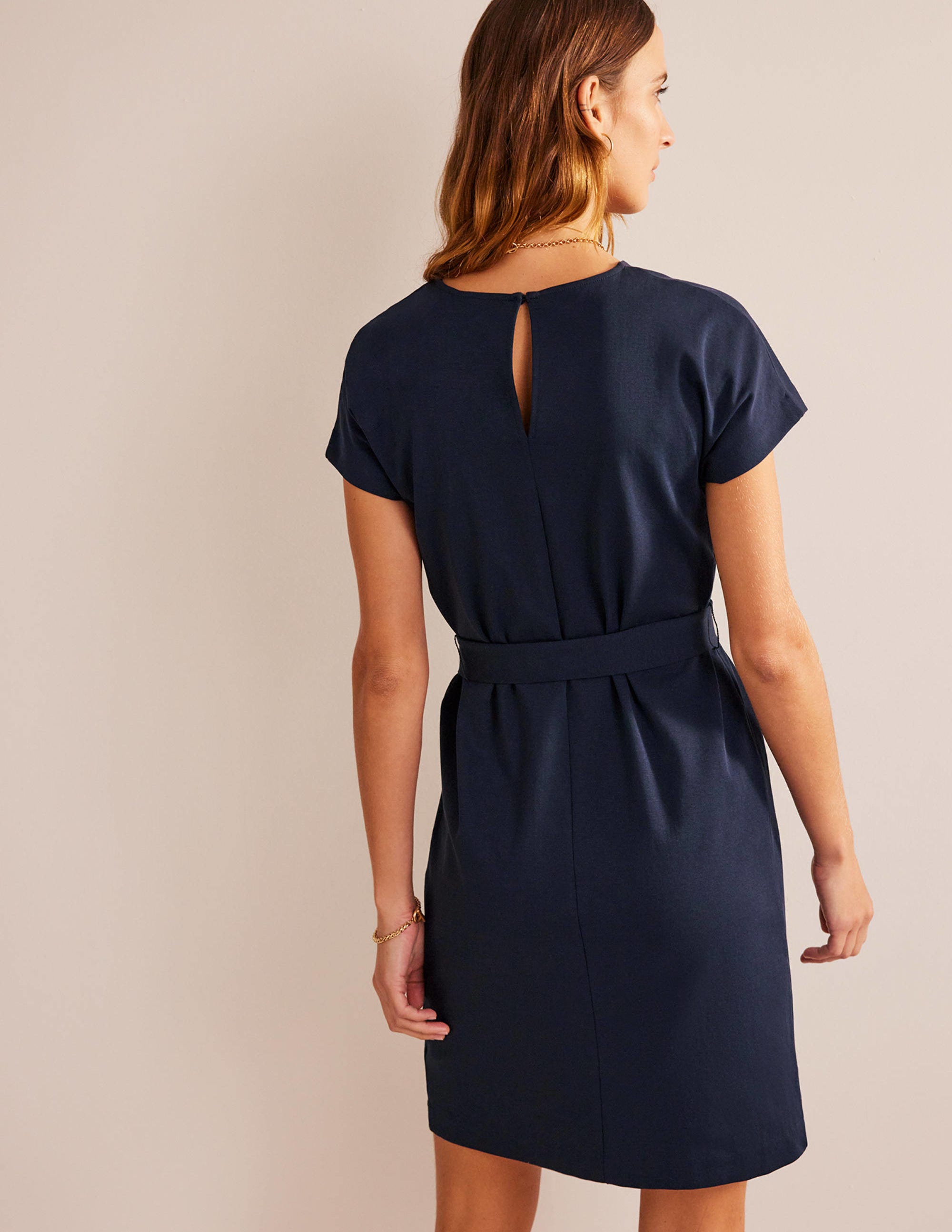 Tara T-Shirt-Kleid aus Jersey-Marineblau - Image 3