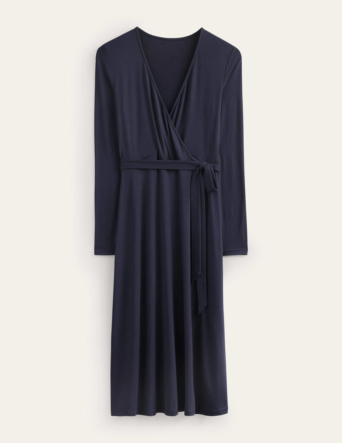 Nina Jersey-Midikleid-Marineblau-5