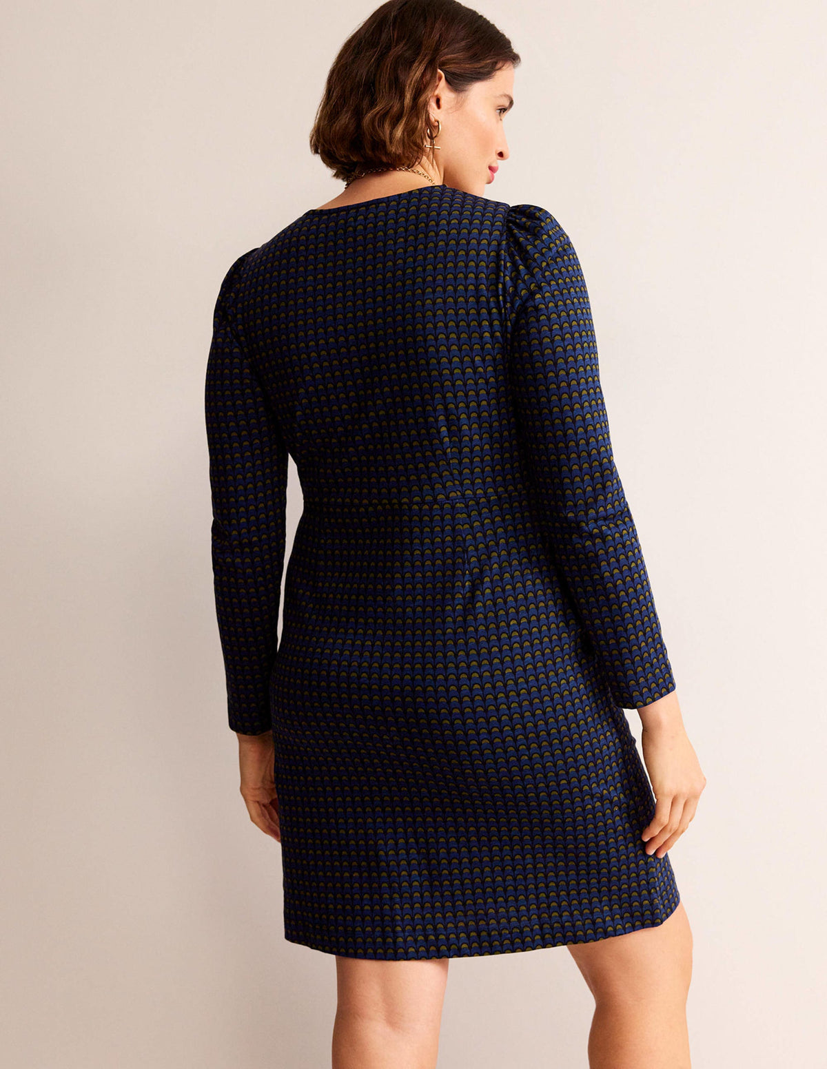 Robe Penelope en jersey-Bleu saphir, motif Geo Charm - Image 6