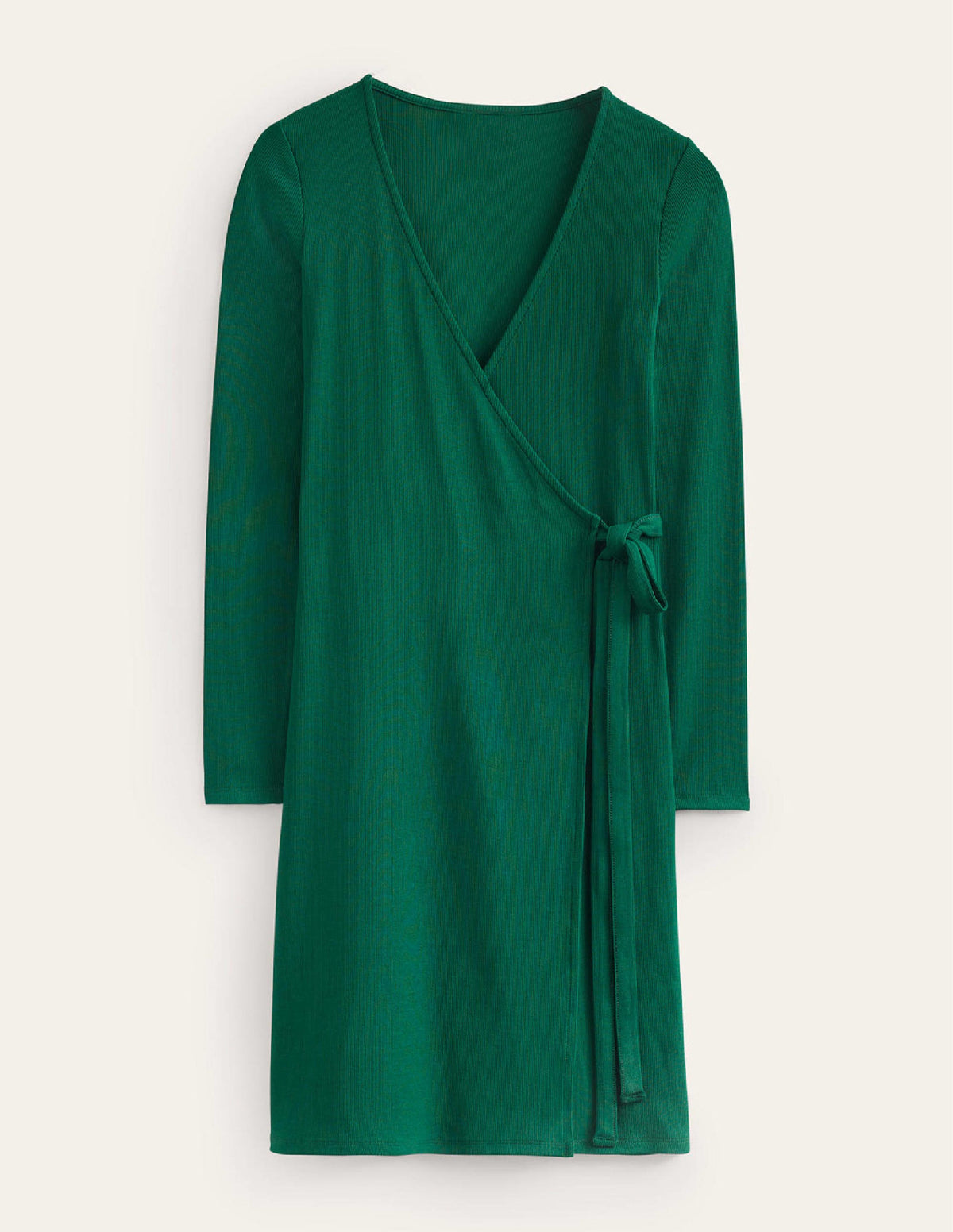 Robe portefeuille en jersey côtelé-Émeraude nocturne - Image 7