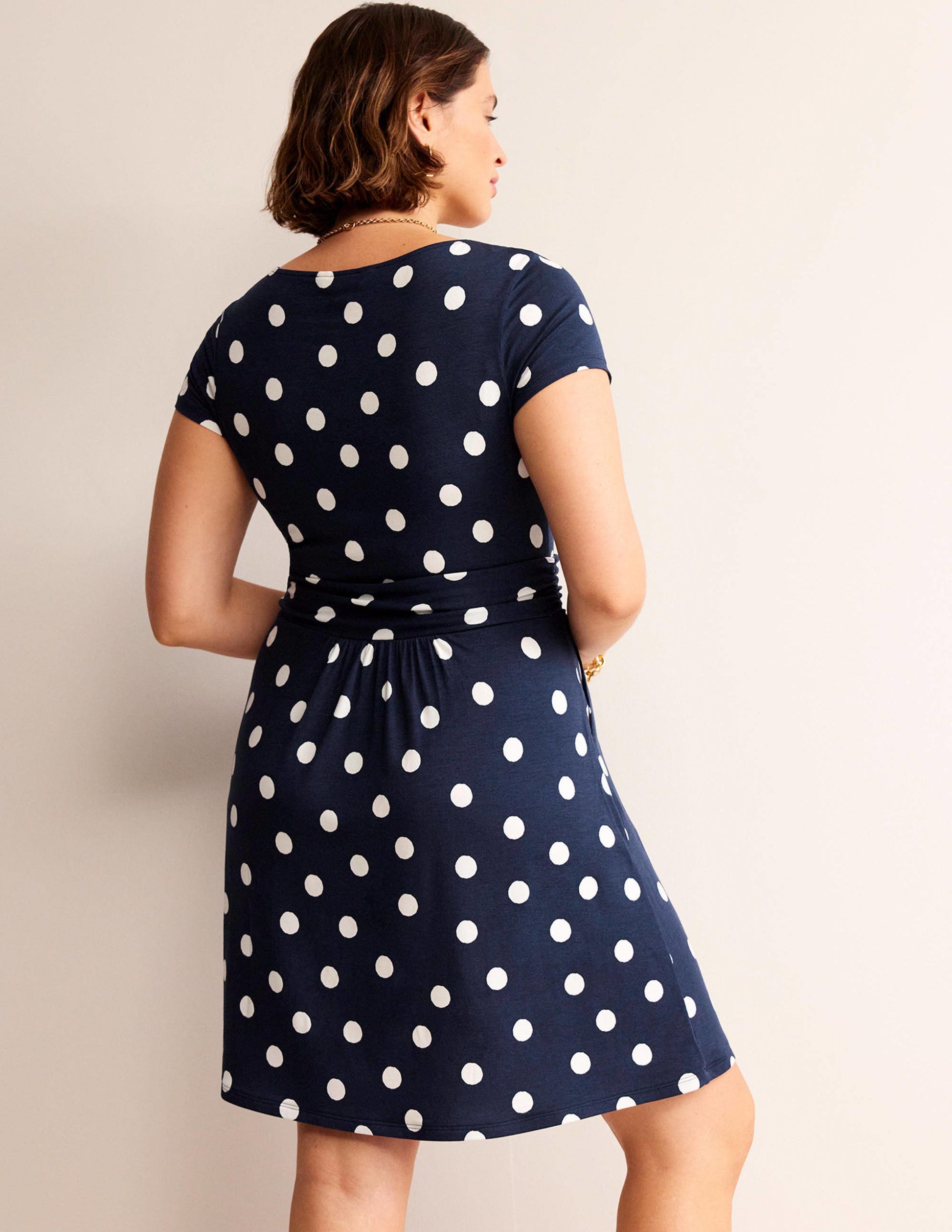 Amelie Jerseykleid-Französisches Marineblau, Farbflecken-6