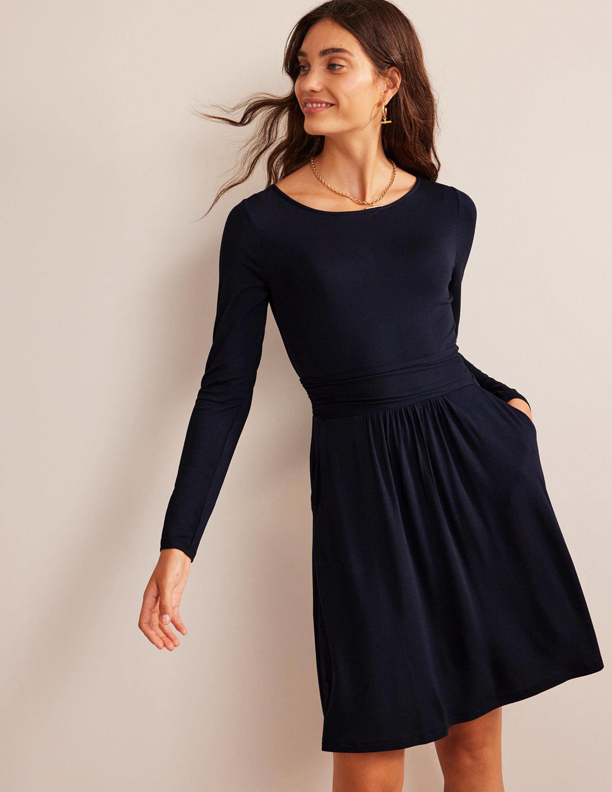 Abigail Jerseykleid-Aqua Marine Marl-1