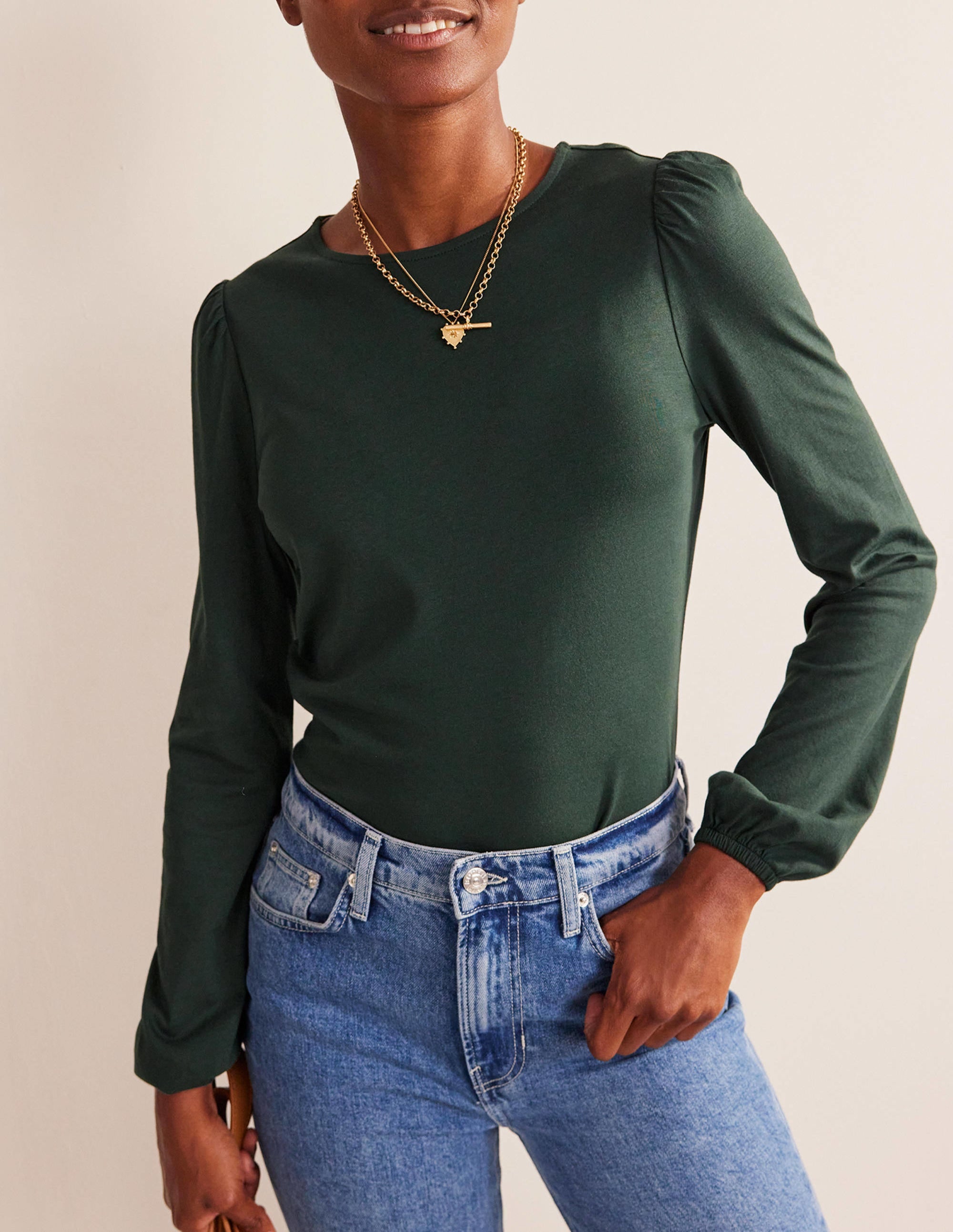 Supersoft Long Sleeve Top-Chatsworth Green - Image 4