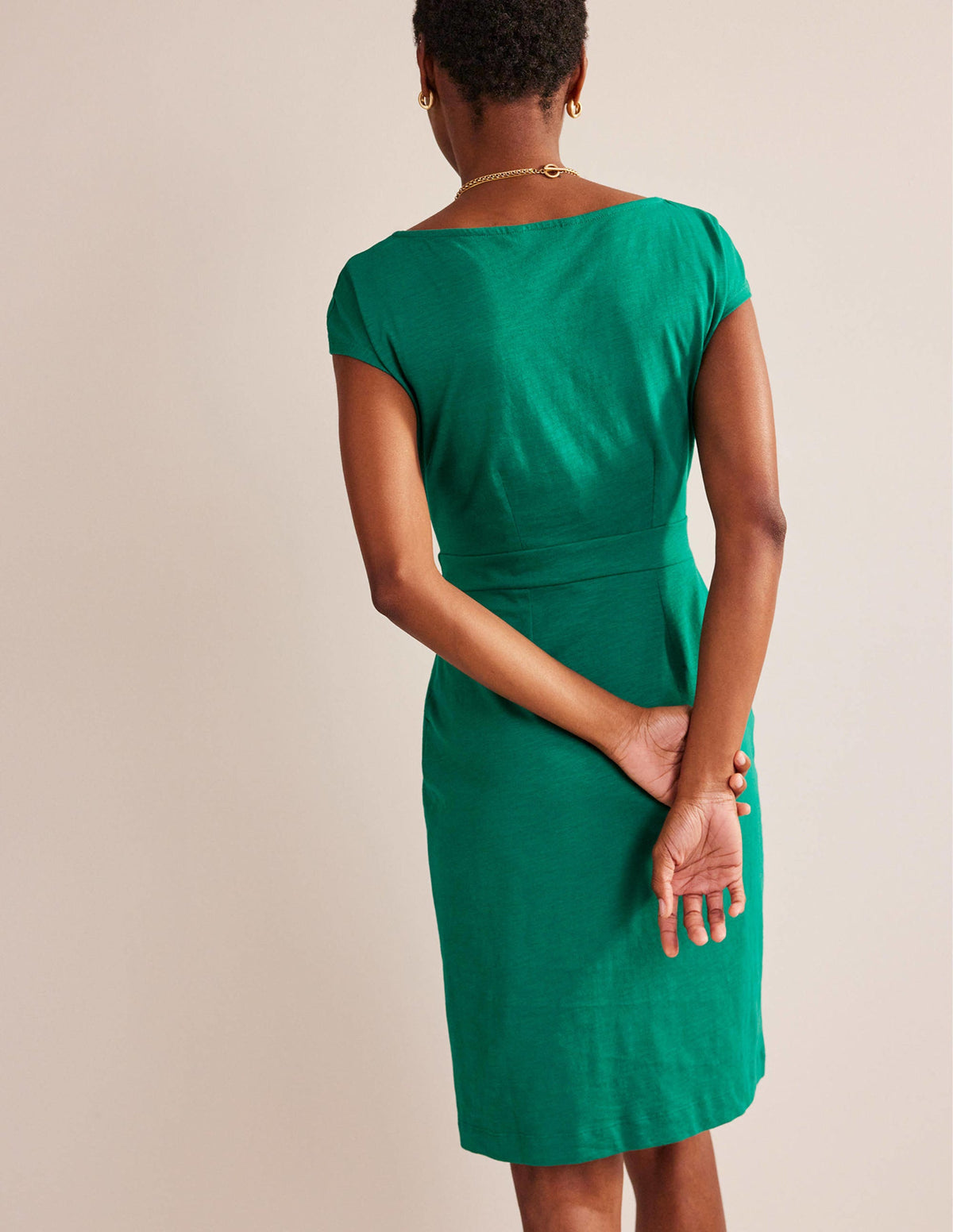 Florrie Jerseykleid-Leuchtendes Smaragdgrün - Image 3