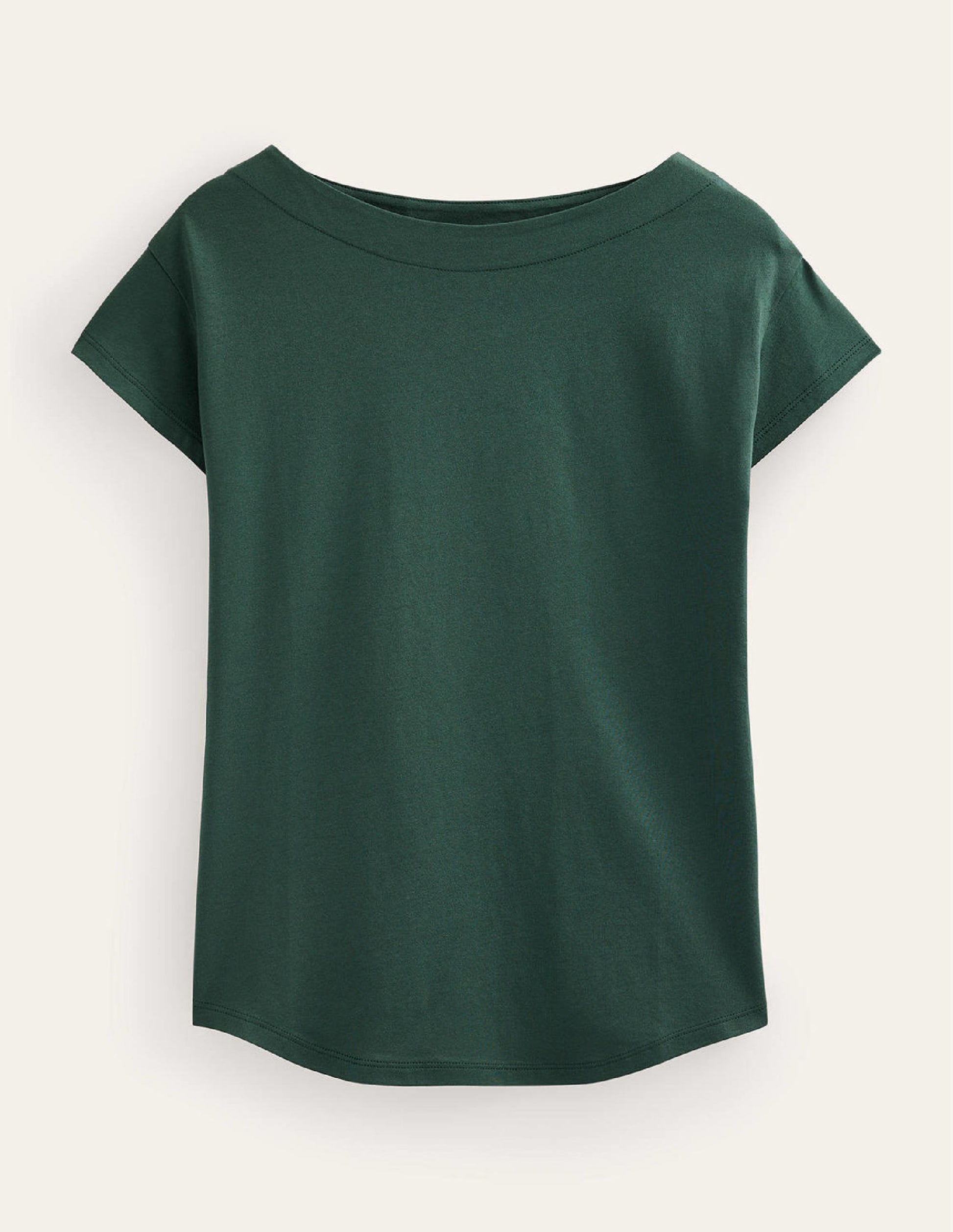 T-shirt à col bateau ultra-doux-Vert Chatsworth-5