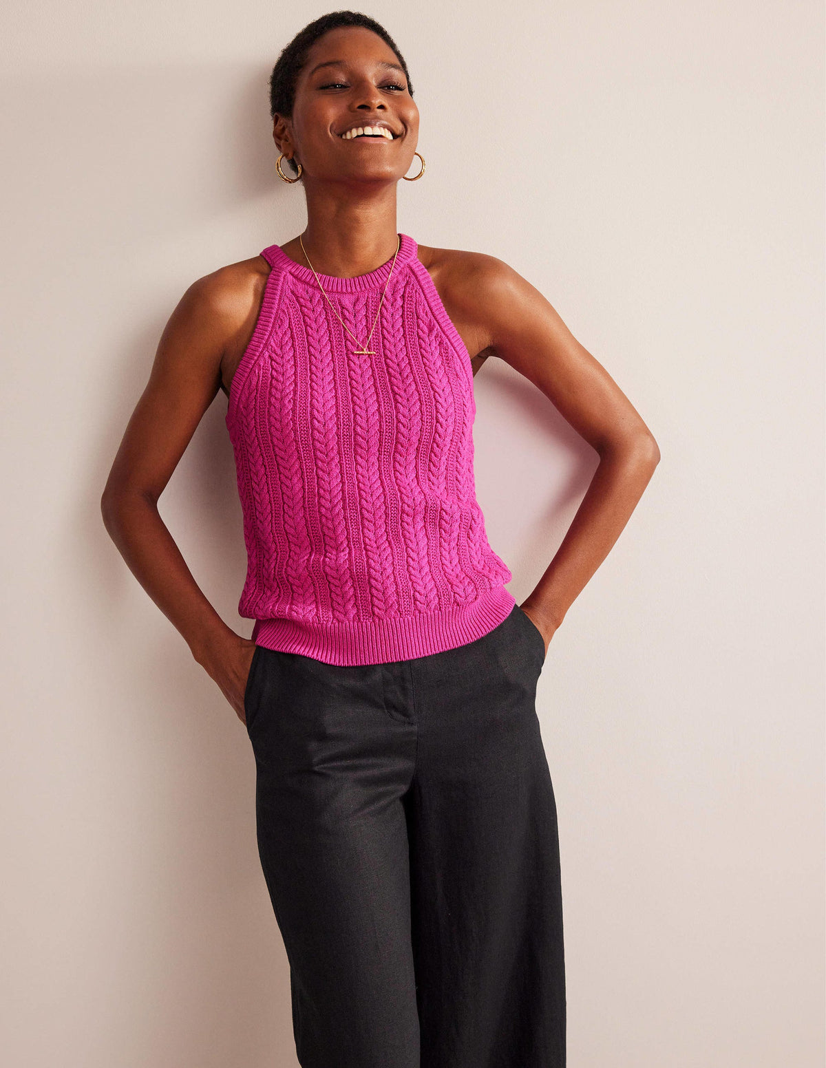 Stricktop mit Ziernähten-Phlox-Rosa - Image 4