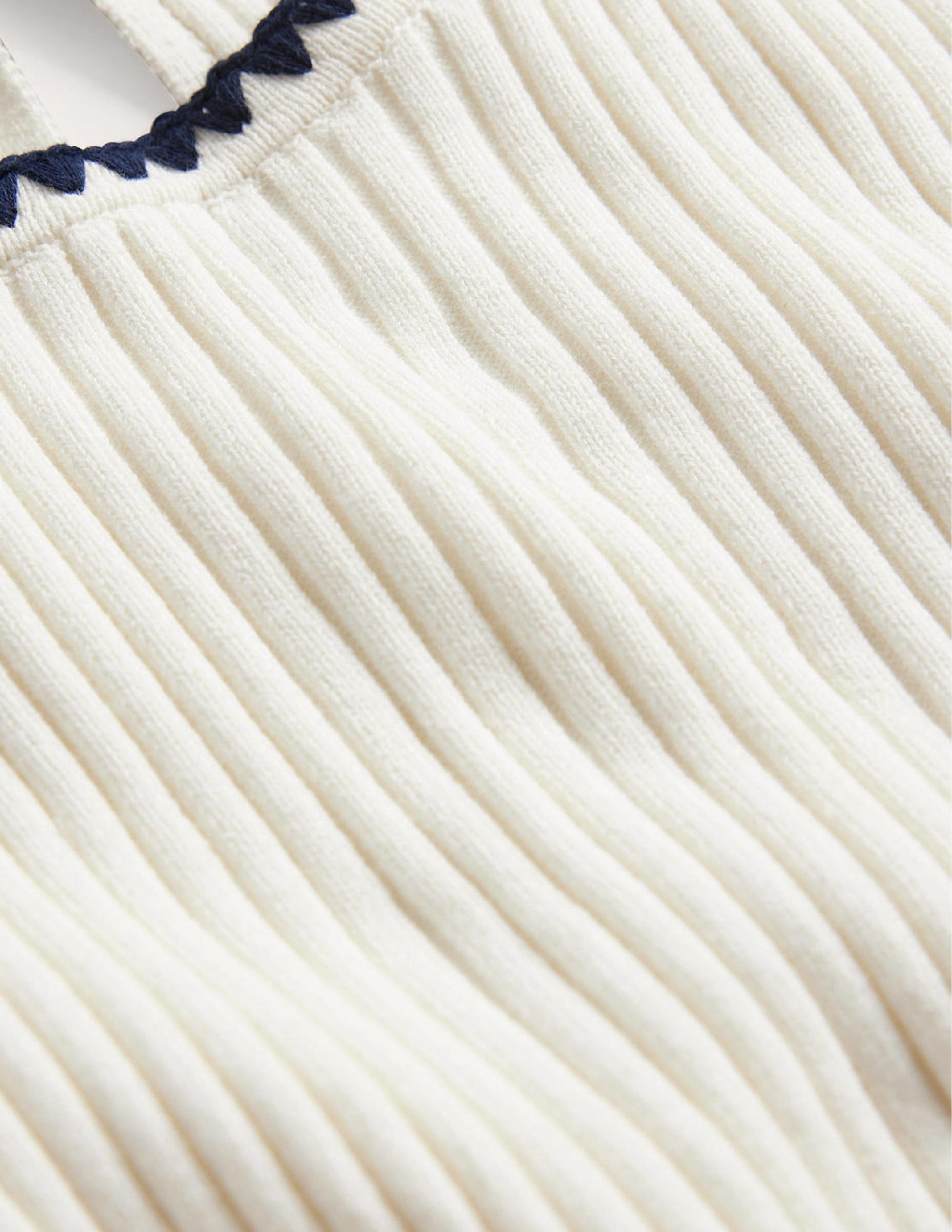 Strick-T-Shirt mit Häkelrand-Naturweiß-6