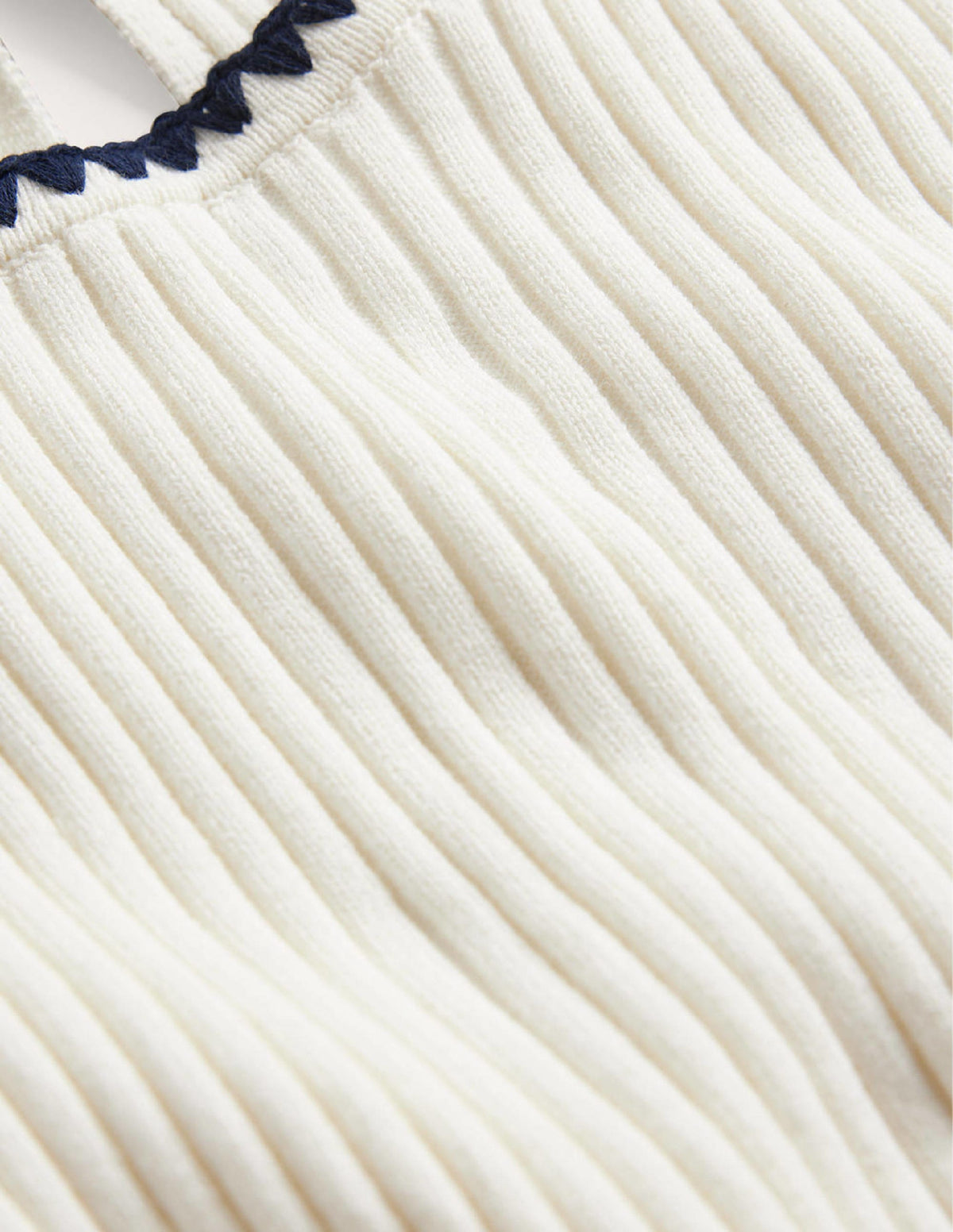 Strick-T-Shirt mit Häkelrand-Naturweiß - Image 6