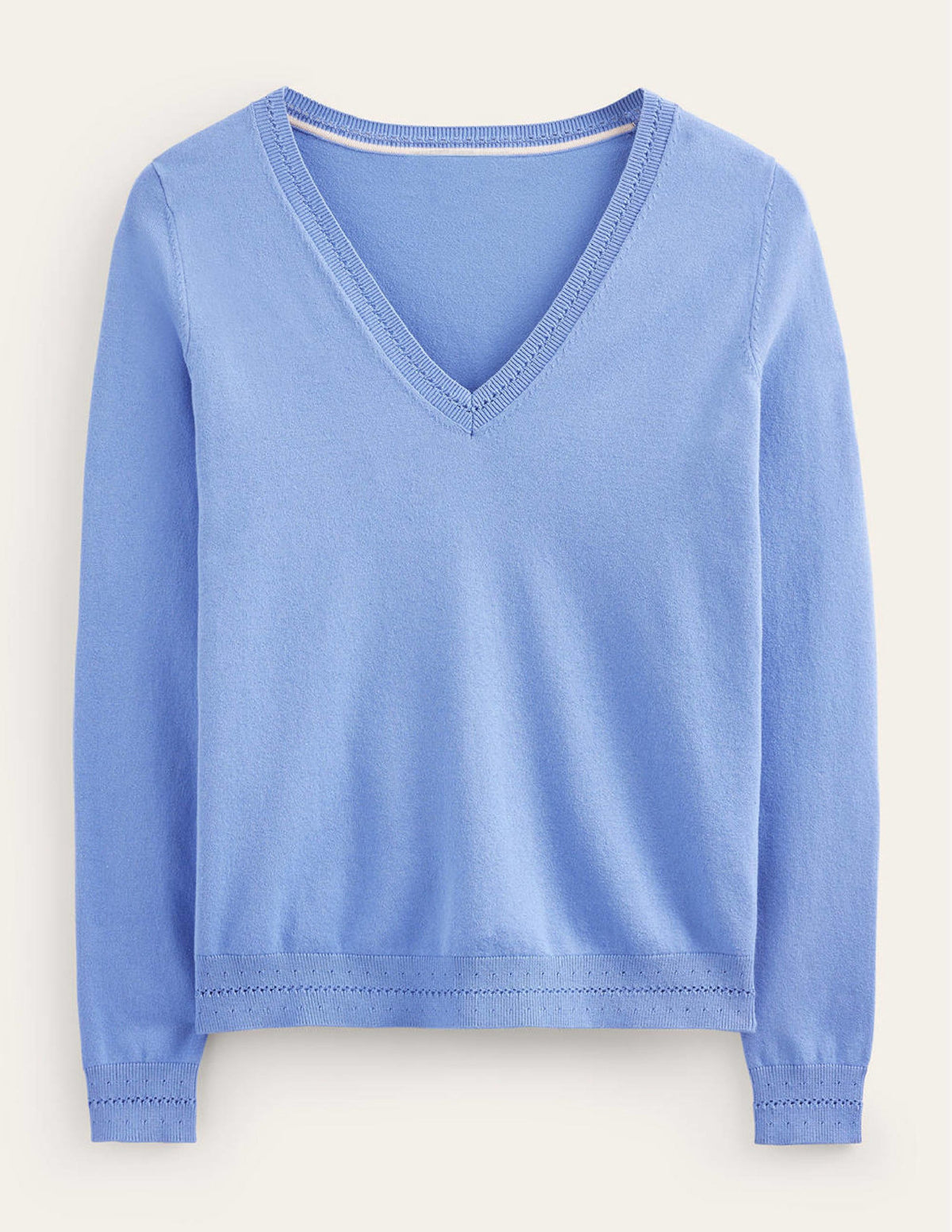 Pull Catriona col V en coton-Marina-5