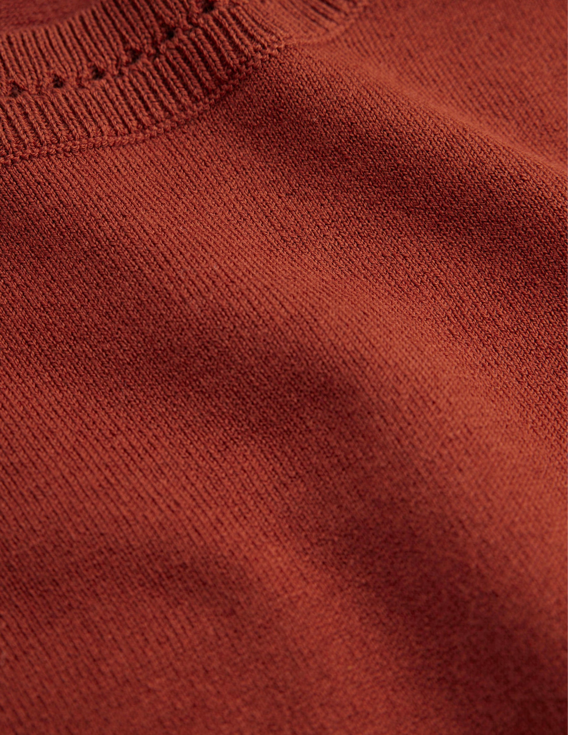 Catriona Pullover aus Baumwolle mit Rundhalsausschnitt-Kastanienbraun-7