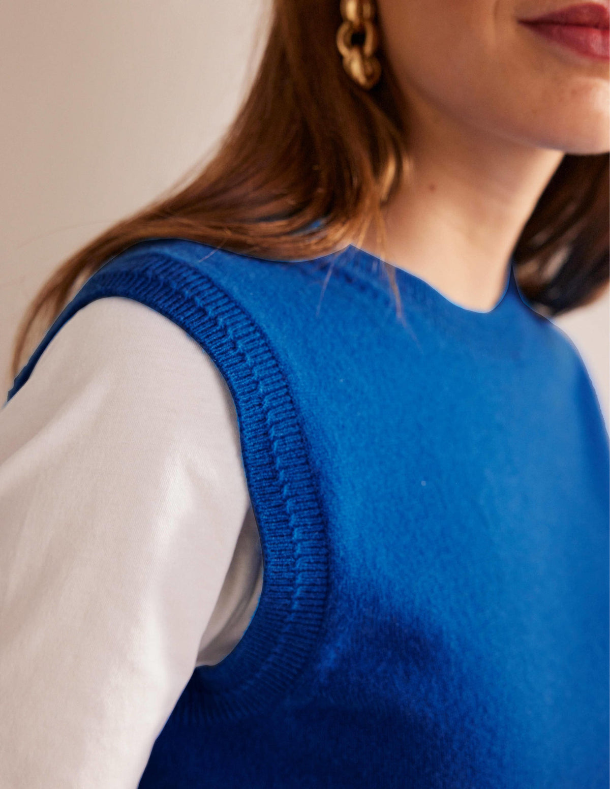Eva Cashmere Tank-Cyan-2