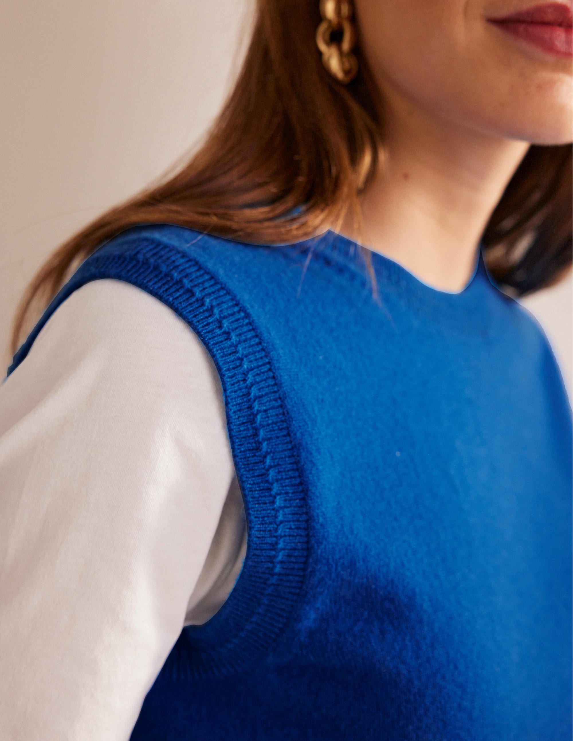 Eva Cashmere Tank-Cyan - Image 2