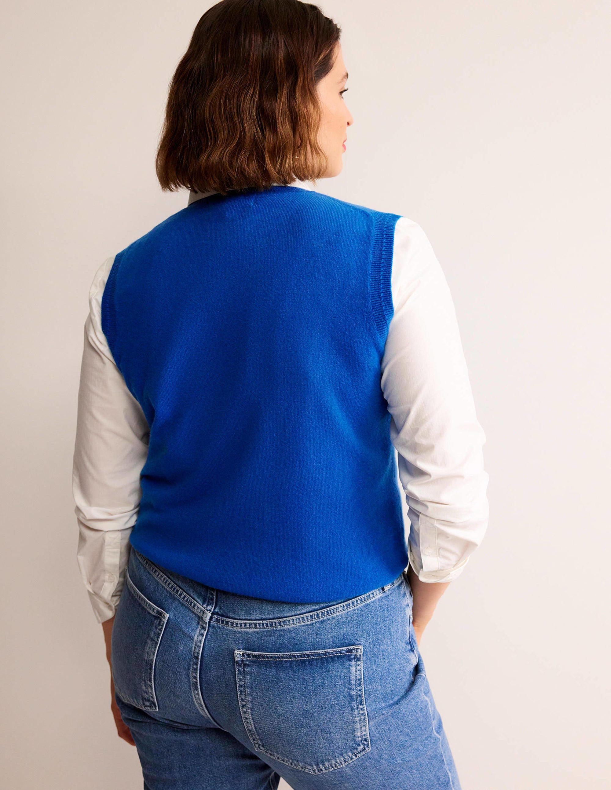Eva Cashmere Tank-Cyan - Image 5