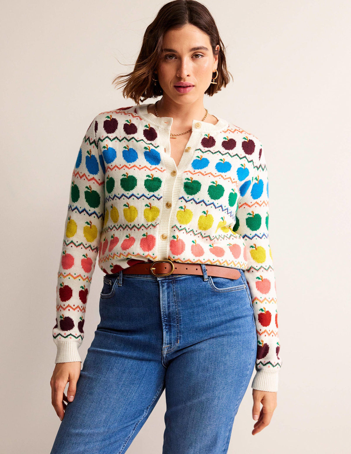 Edie Fair-Isle-Strickjacke-Apfel Fair-Isle - Image 5