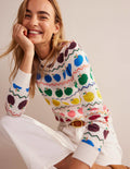 Edie Fair-Isle-Pullover-Apfel Fair-Isle