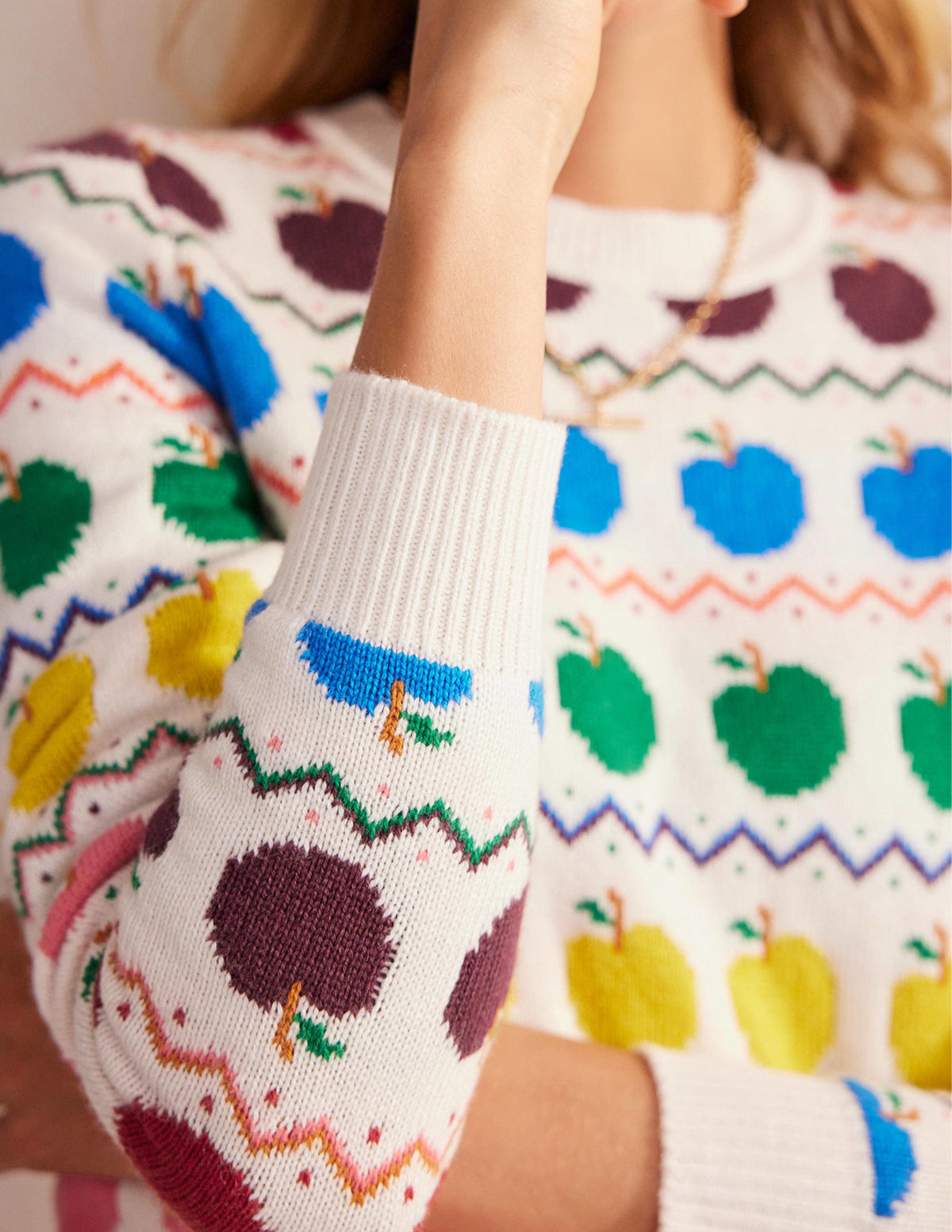Edie Fair-Isle-Pullover-Apfel Fair-Isle-3
