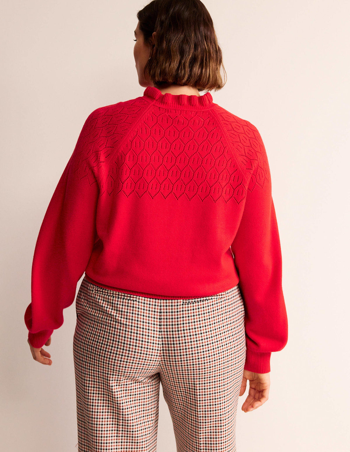 Pointelle Detailed Jumper-Hot Pepper - Image 6