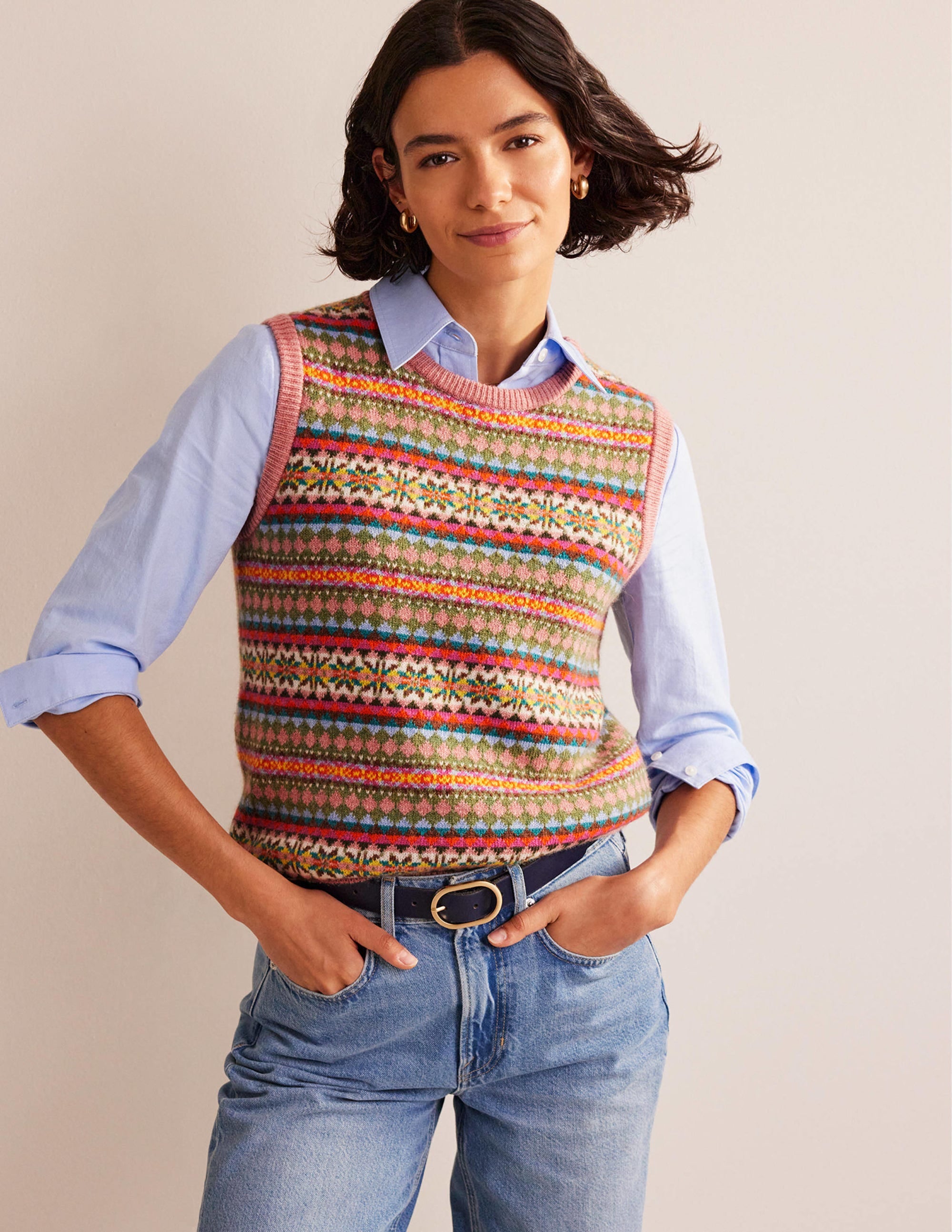 Débardeur Edie à motif jacquard-Traditionnel - Image 1