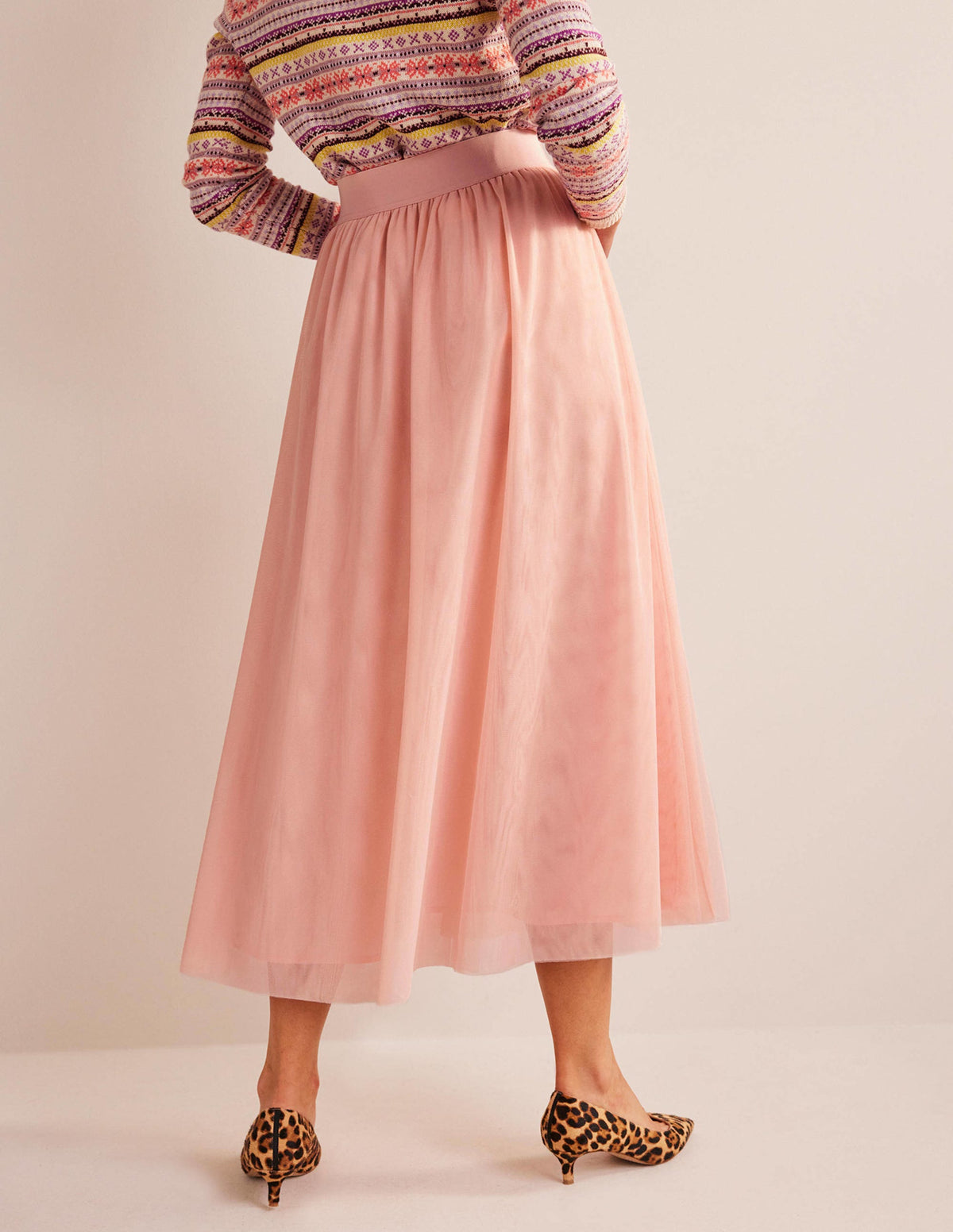 Midi-Tellerrock aus Tüll-Pink - Image 6