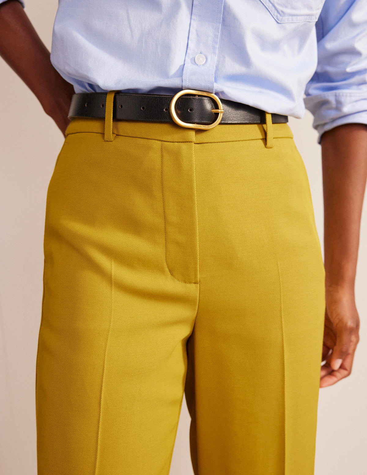 Figurbetonende Karottenhose-Zitronengelb - Image 2