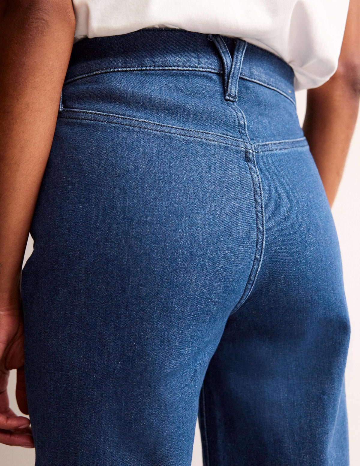 Jeans mit hohem Bund und weitem gesäumtem Bein-Vintage Blau - Image 2