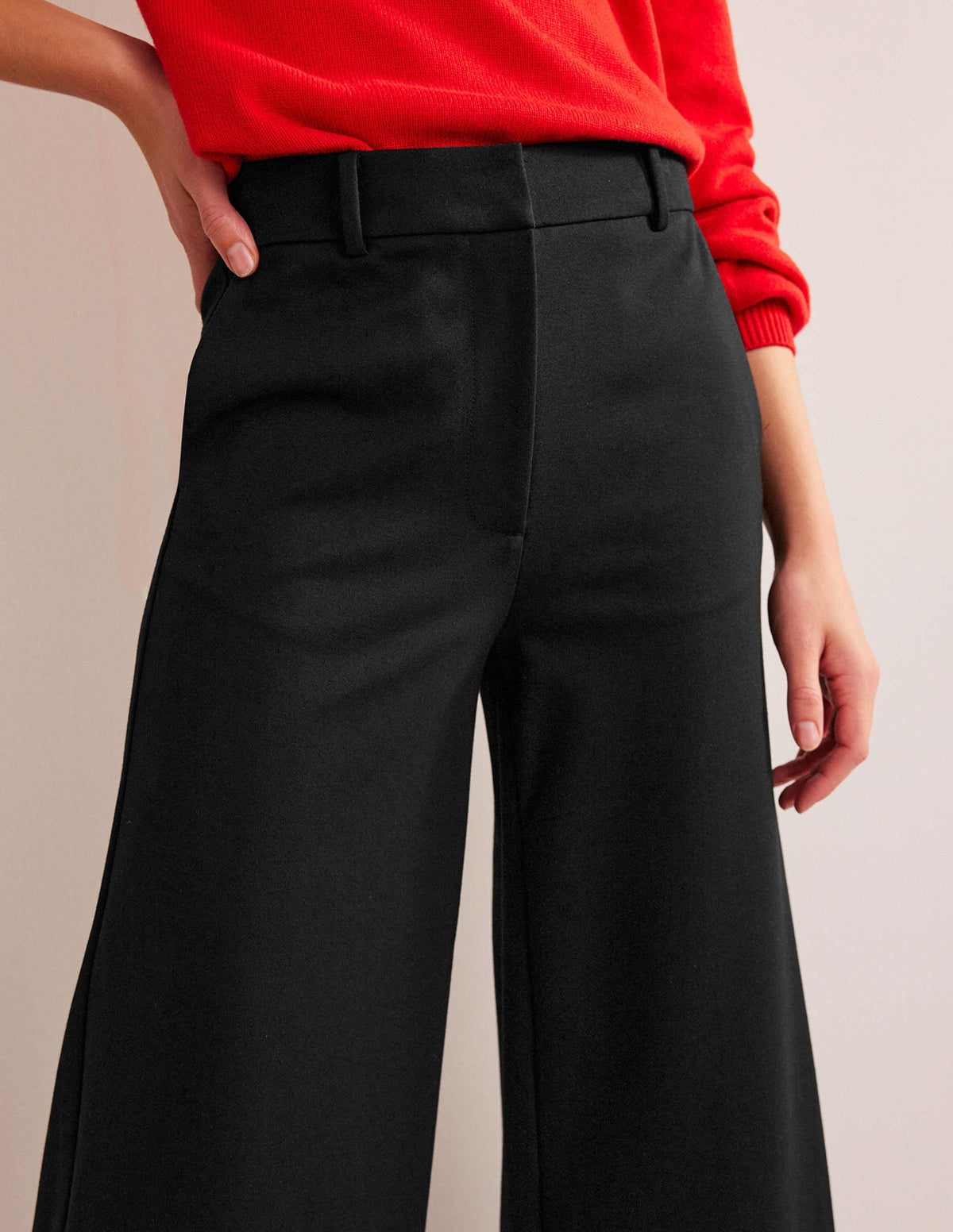 Jupe-culotte large en jersey-Noir - Image 2