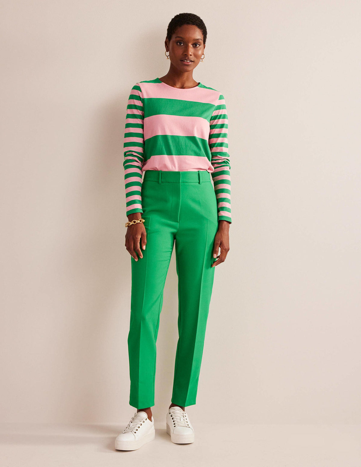 Bea Breton-Shirt mit langen Ärmeln-Rosa, Grün - Image 5